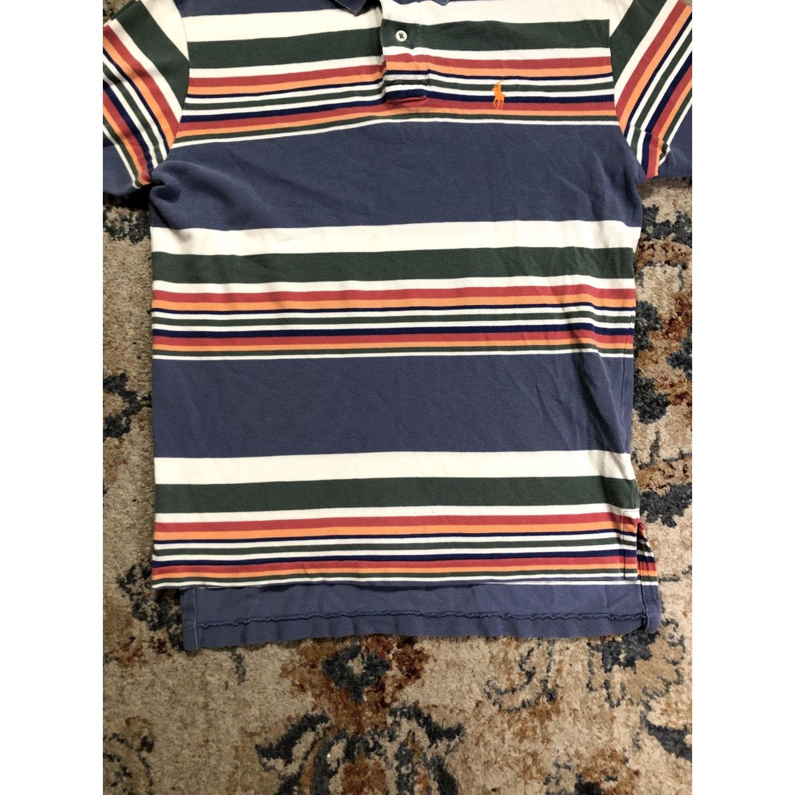 Polo Ralph Lauren Polo by Ralph Lauren Polo Shirt Mens Small Blue Multicolor Stripe Pony Logo Shirt Size US S / EU 44-46 / 1 - 5 Thumbnail