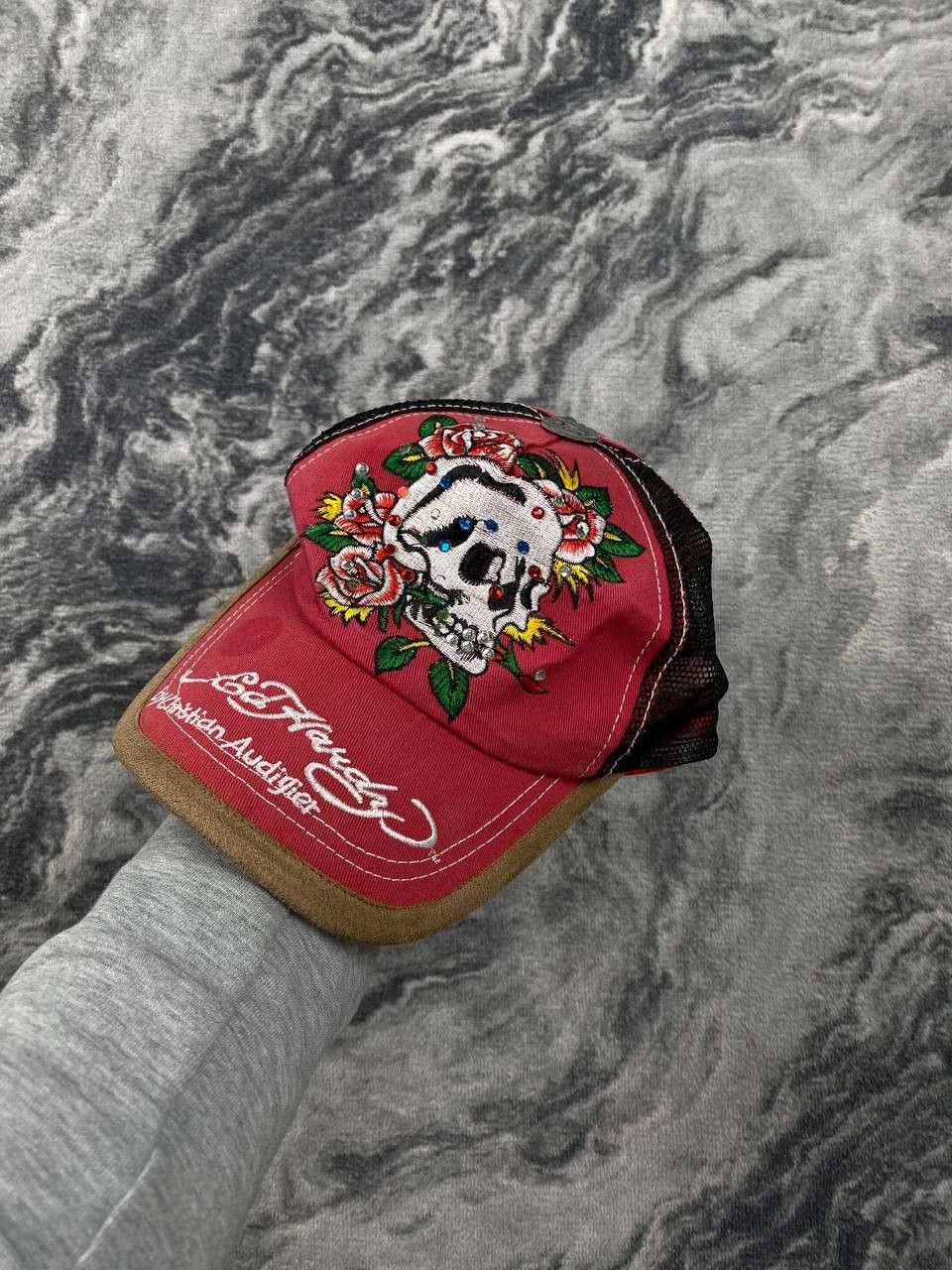 Ed Hardy Ed Hardy by Christian Audigier Eternal Love Cap Hat Y2K Red Size ONE SIZE - 2 Thumbnail