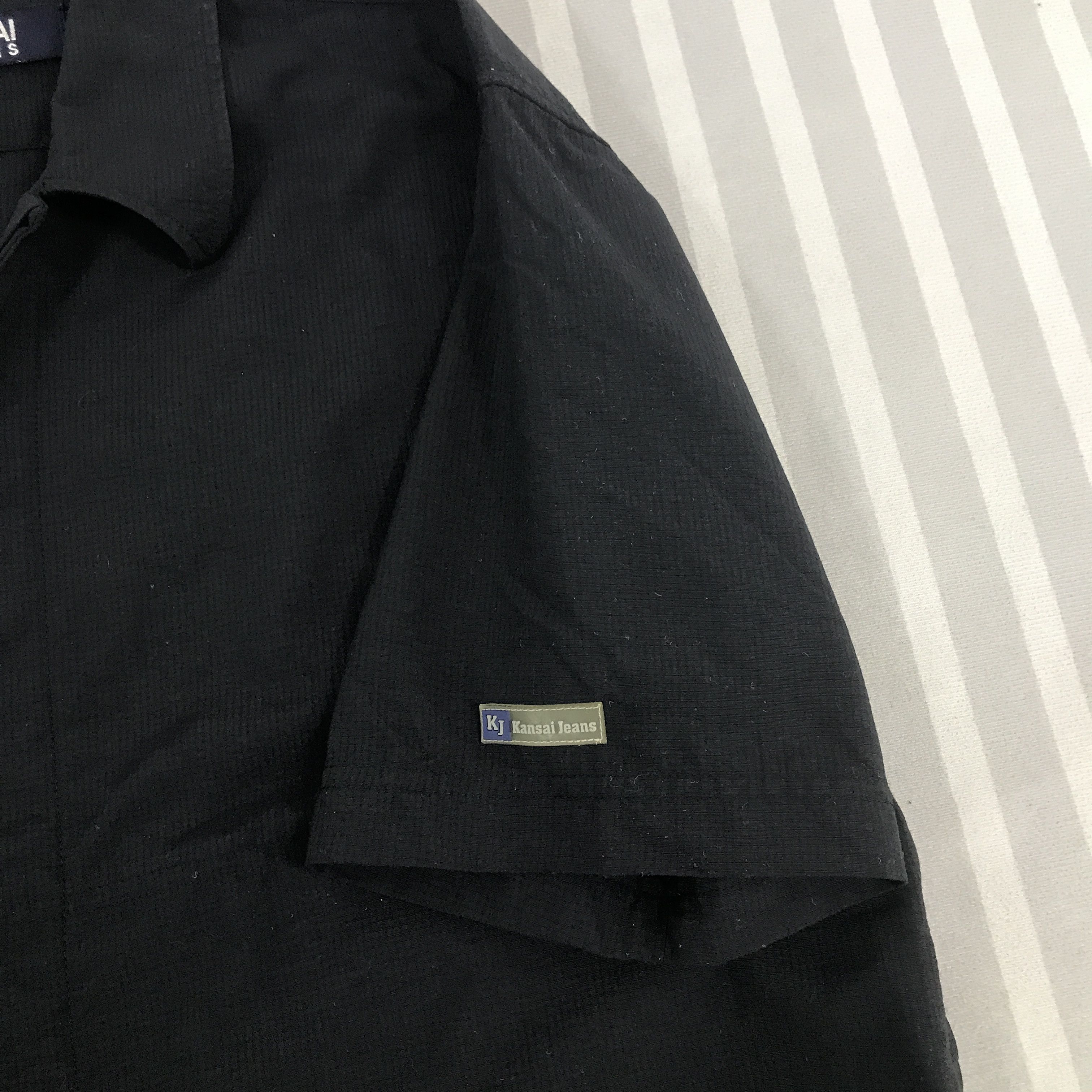 Japanese Brand × Kansai Yamamoto Vintage Kansai Jeans Button up T-shirt black shirt Size US L / EU 52-54 / 3 - 8 Thumbnail