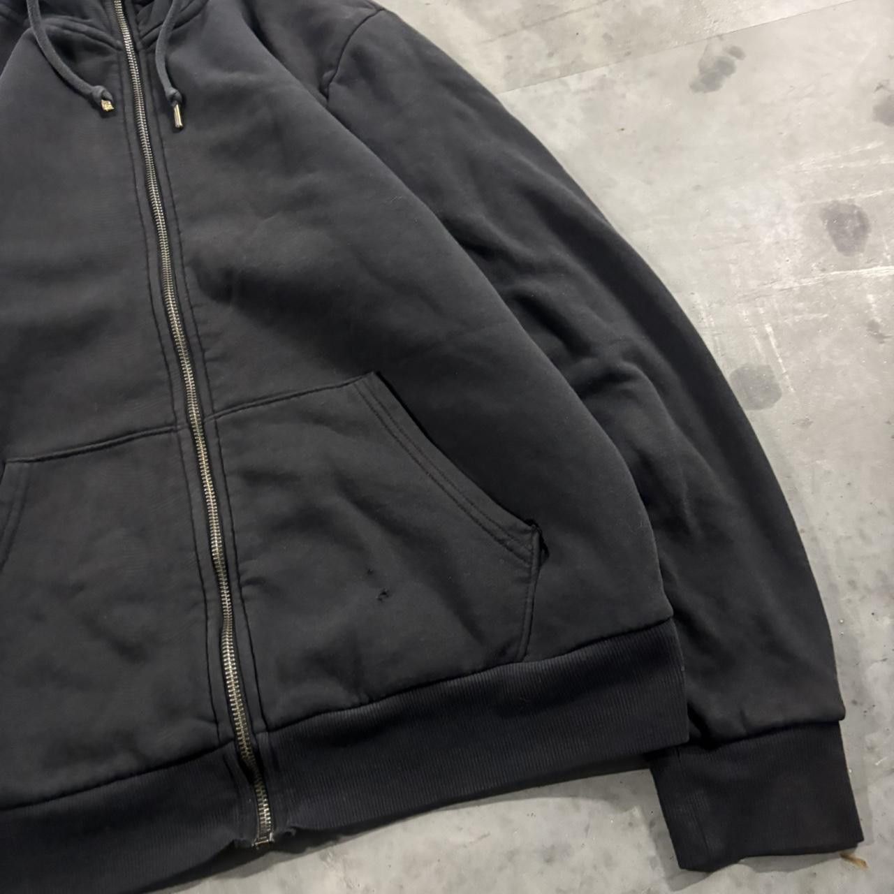 Vintage Crazy Vintage Y2K/2000s Black Blank Sherpa Lined Essential Zip Up Hoodie! Size L Size US L / EU 52-54 / 3 - 4 Thumbnail