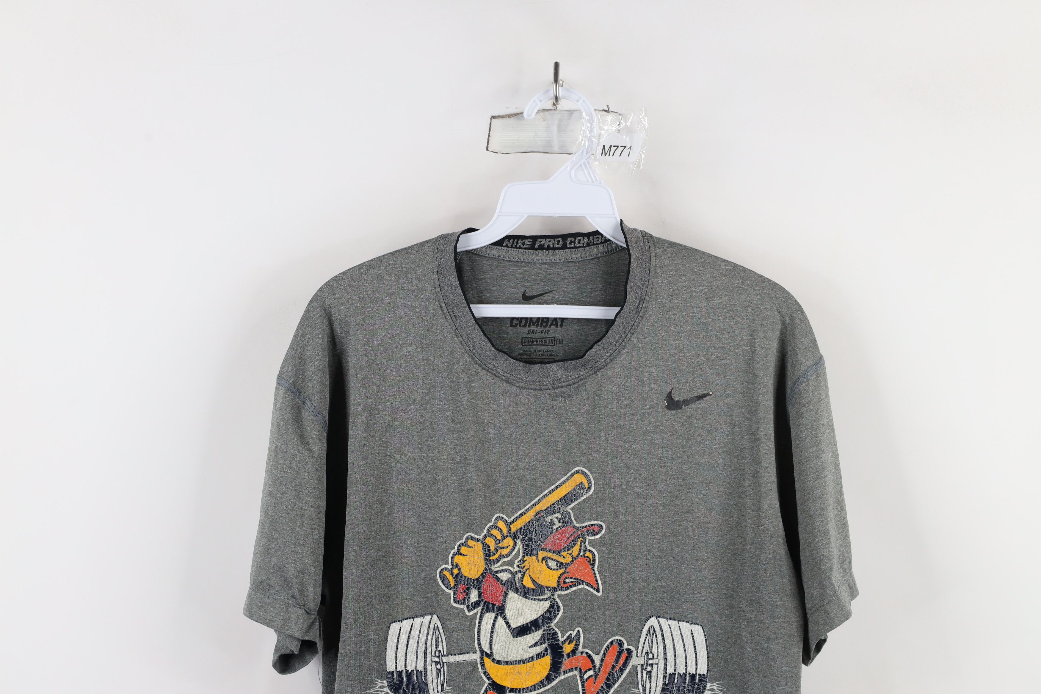 Nike × Vintage Nike Pro Combat Toledo Mud Hens Baseball Compression T-Shirt Size US XXL / EU 58 / 5 - 2 Thumbnail