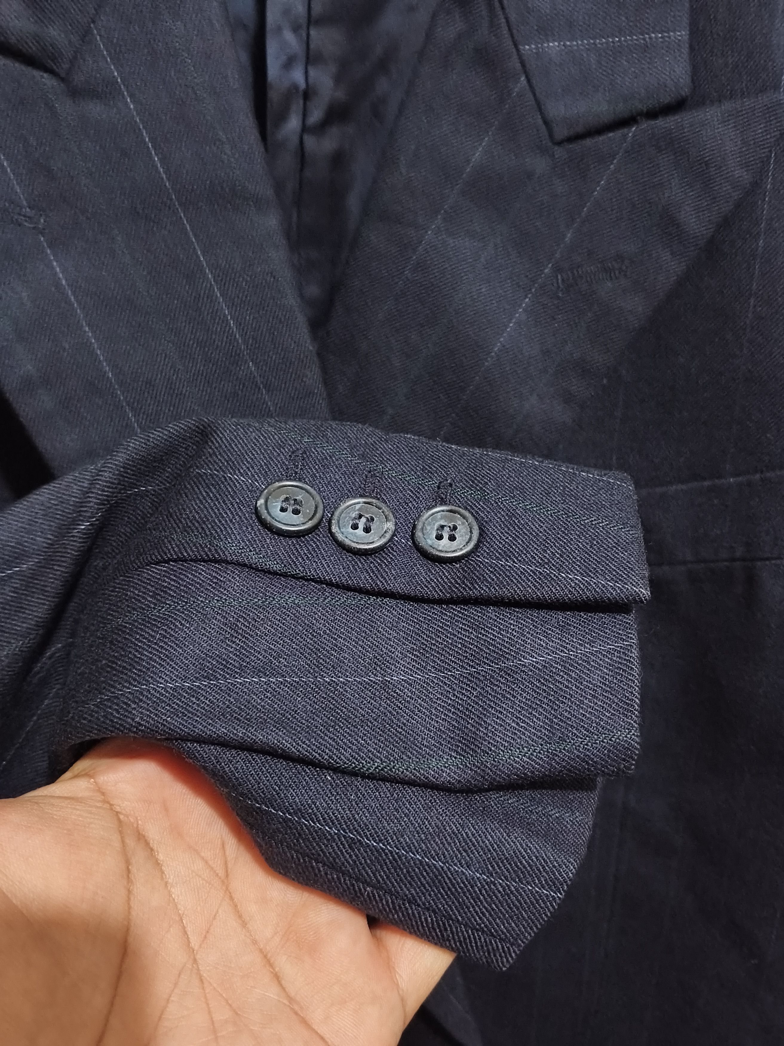 Yves Saint Laurent Vintage YSL Power Tailoring Double Breasted Pinstripe Size 50S - 9 Thumbnail