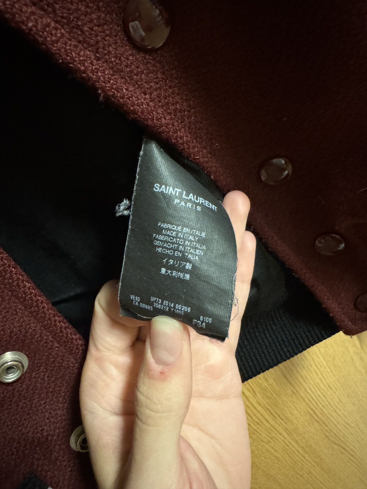 Saint Laurent Paris Saint Laurent Paris FW14 “Bordeaux” Teddy Size US XS / EU 42 / 0 - 4 Thumbnail