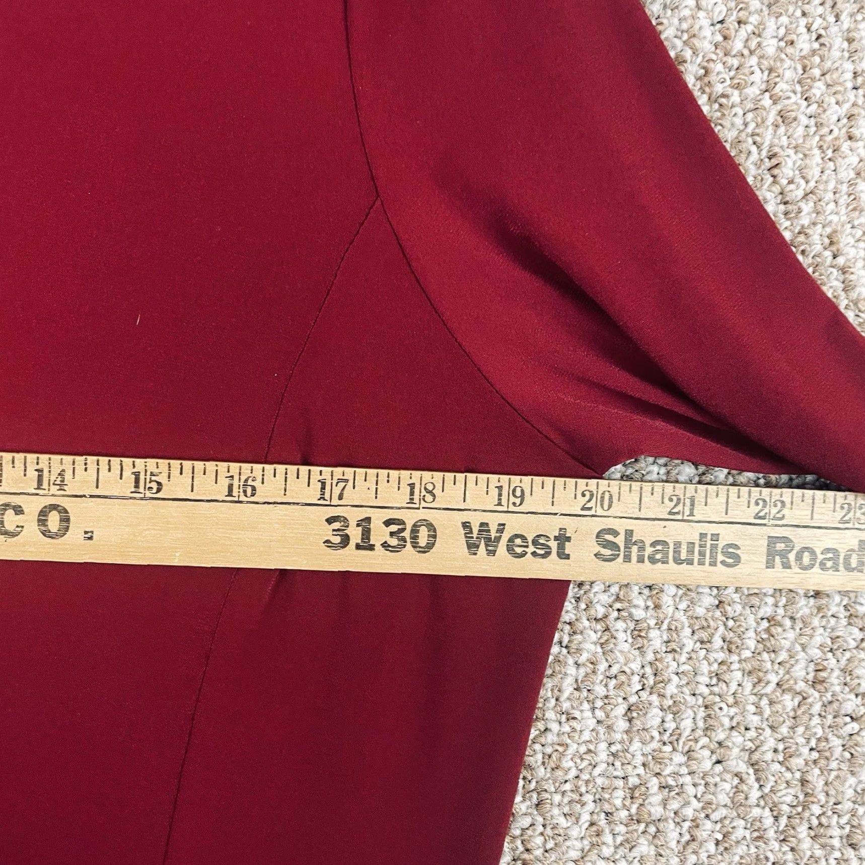Vintage IC by Connie K Blouse Women M Red Tunic Round Neck Long Sleeve High-Low Hem NWT Jersey Drapey VINTAGE? (No) E320 Size M / US 6-8 / IT 42-44 - 7 Thumbnail
