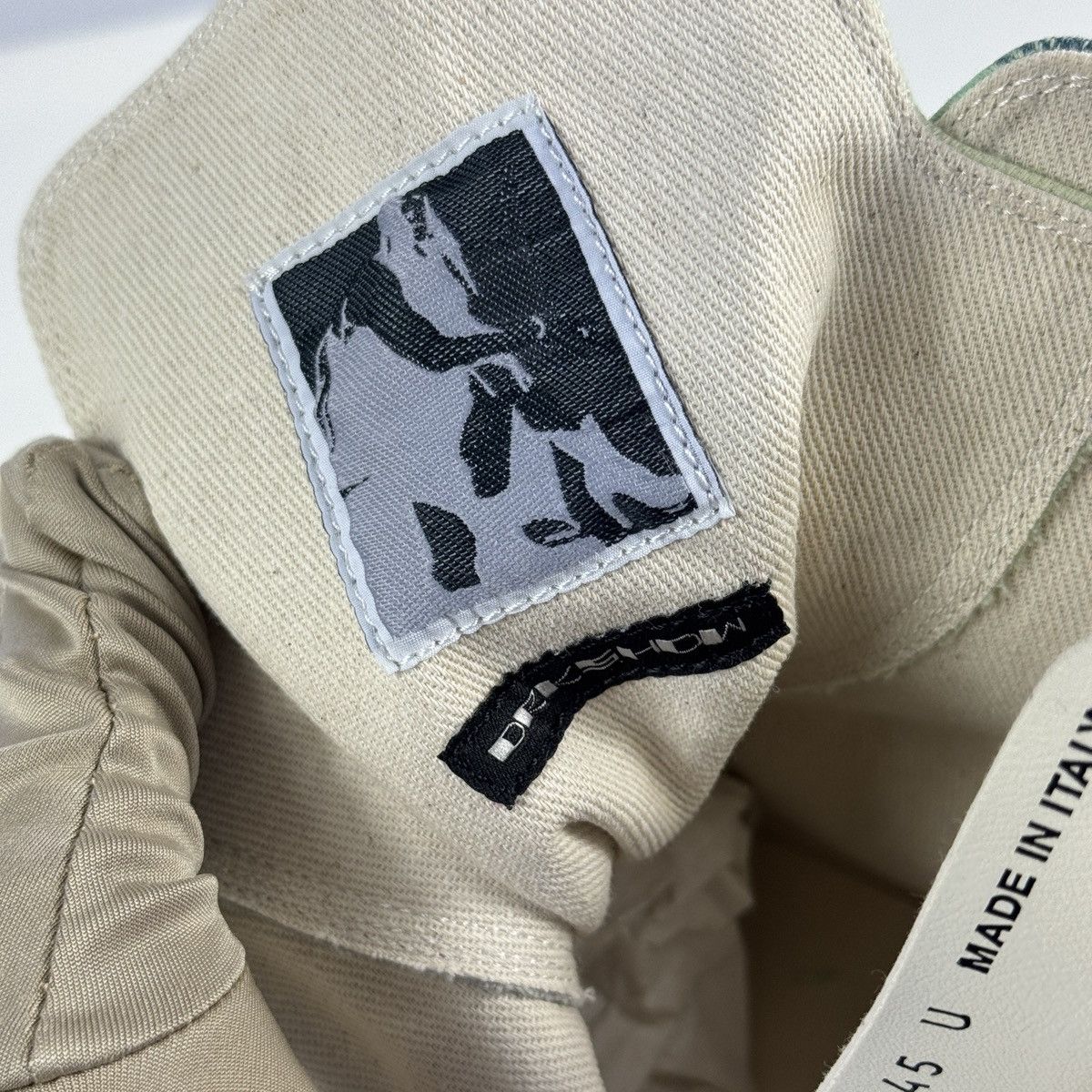 Rick Owens Drkshdw DISTRESSED DEGRADE HIGH TOP SNEAKERS Size US 12 / EU 45 - 10 Thumbnail