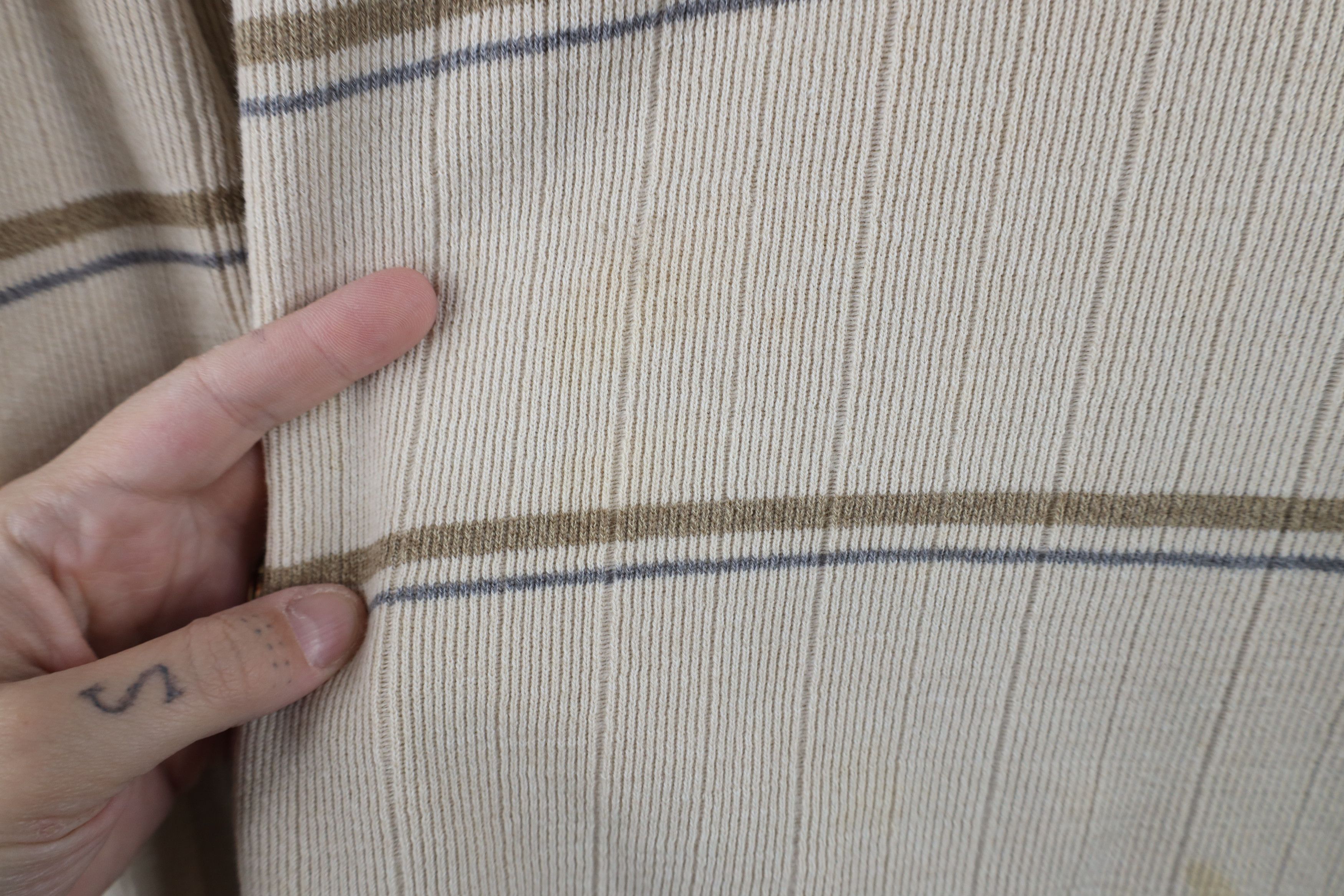Vintage Vintage 90s Streetwear Ribbed Knit Long Sleeve Rugby Polo Size US XL / EU 56 / 4 - 5 Thumbnail