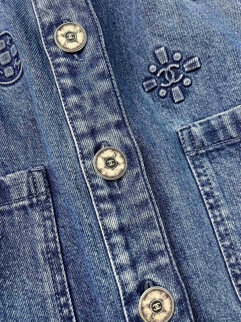 Chanel Chanel Camellia relief denim jacket Size XS / US 0-2 / IT 36-38 - 3 Thumbnail