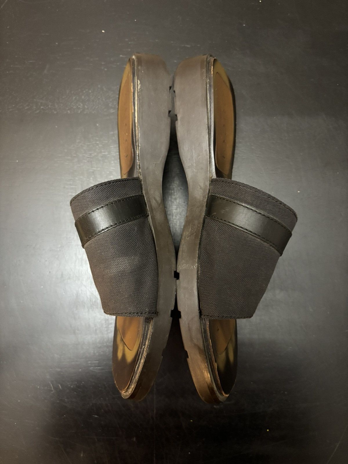 Gucci Gucci Canvas Leather Elastic Strap Slides Brown Size US 8 / EU 41 - 3 Thumbnail