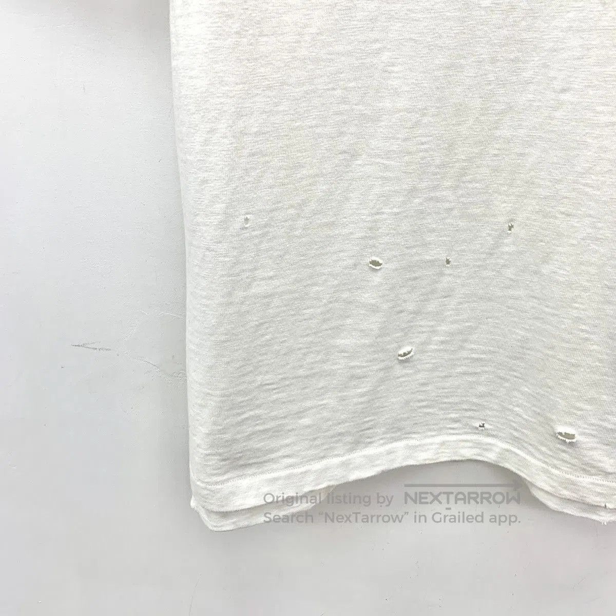 Dior White Distressed Short. Size US M / EU 48-50 / 2 - 4 Thumbnail