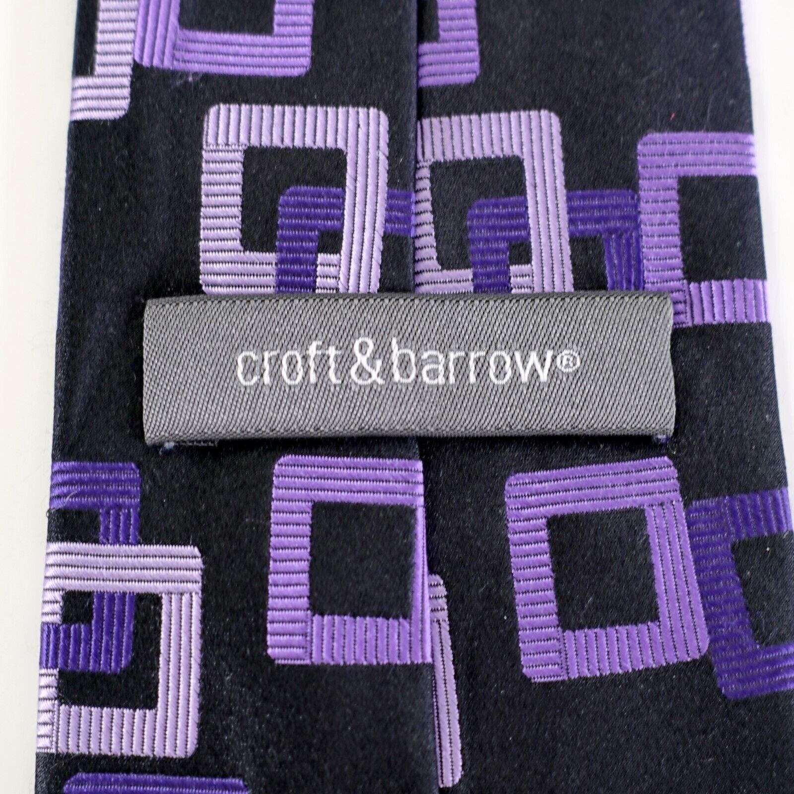 Croft & Barrow Croft & Barrow Black Purple Geometric Abstract Woven Long Si Size ONE SIZE - 3 Thumbnail