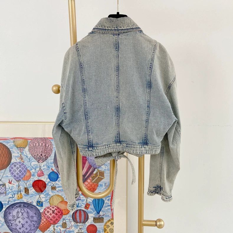 Chanel Prada Ruffled denim jacket Size XXS / US 00 / IT 34 - 2 Thumbnail
