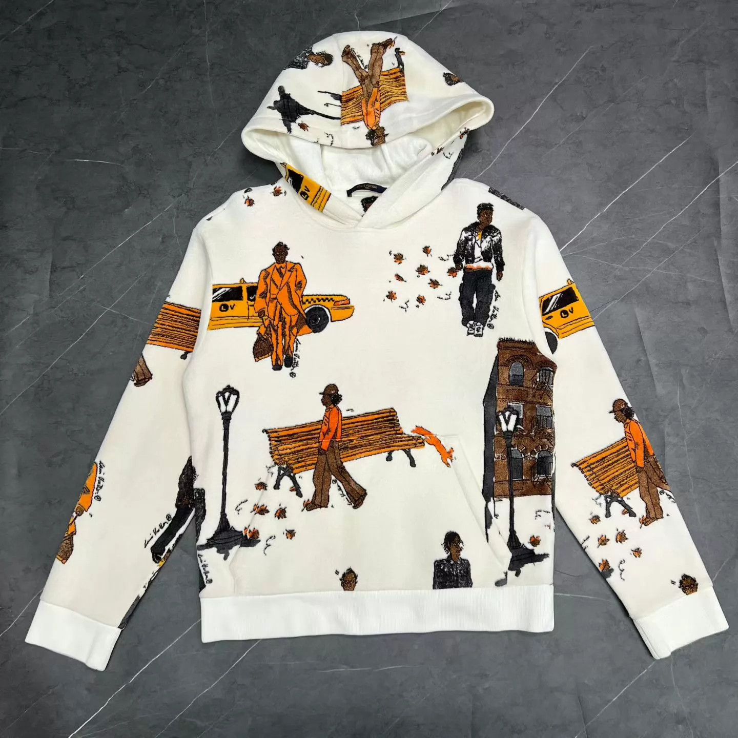 Louis Vuitton Louis Vuitton (LV) flocked hooded sweater Size S / US 4 / IT 40 - 1 Thumbnail