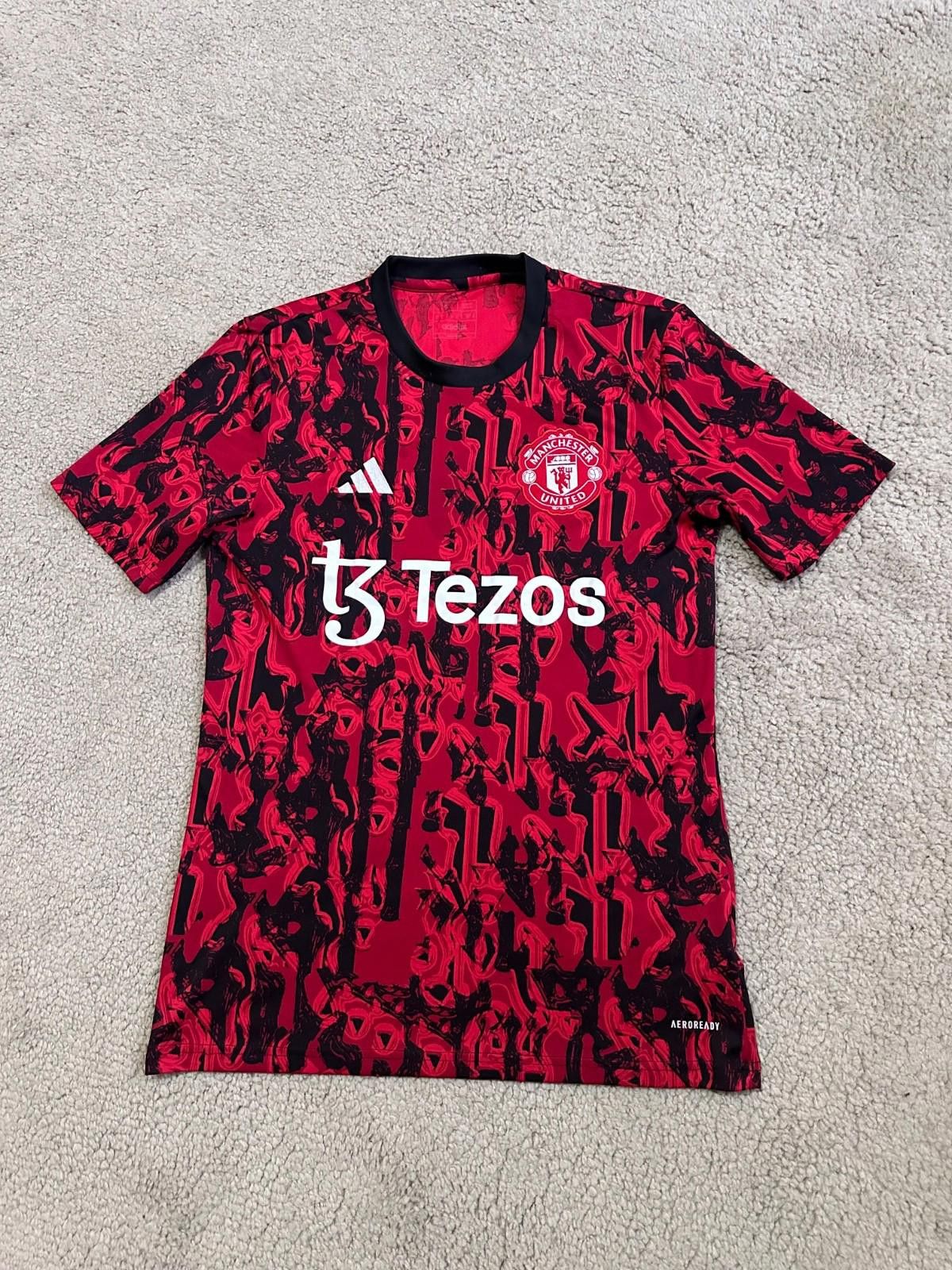 Adidas Manchester United 2023/24 Pre-Match Soccer Jersey Football Size US S / EU 44-46 / 1 - 1 Thumbnail