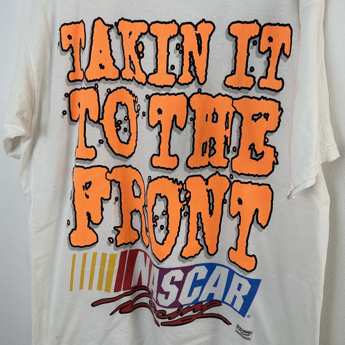 NASCAR × Vintage Vintage 90s Nascar T Shirt Size L Takin It To The Front Size US L / EU 52-54 / 3 - 1 Thumbnail