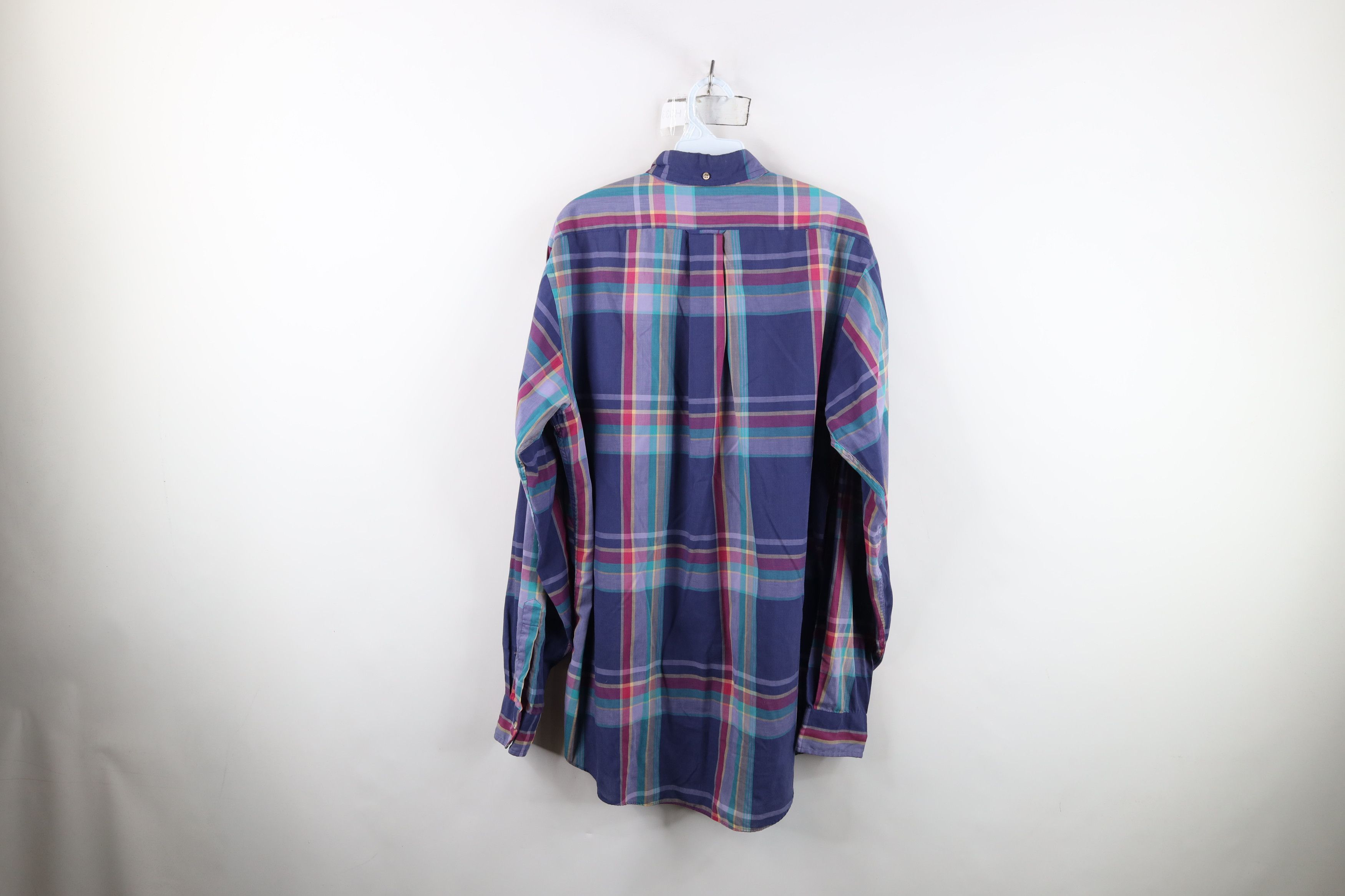 Vintage Vintage 90s Streetwear Madras Plaid Button Down Shirt Size US L / EU 52-54 / 3 - 13 Thumbnail