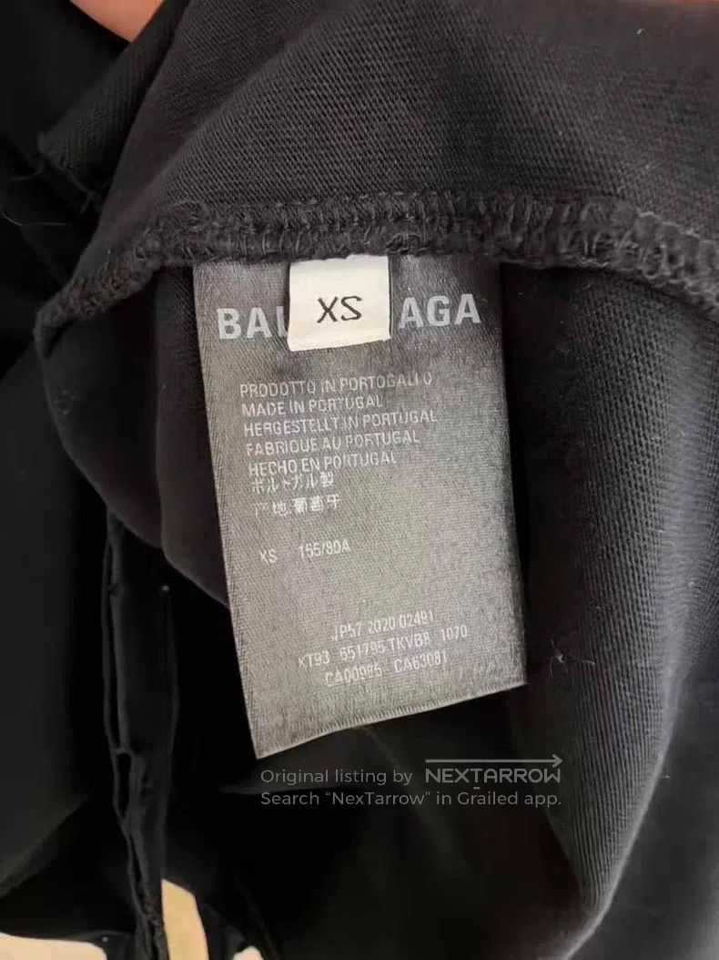 Balenciaga Balenciaga Black Destroyed Print Short Sleeve Size US XS / EU 42 / 0 - 4 Thumbnail