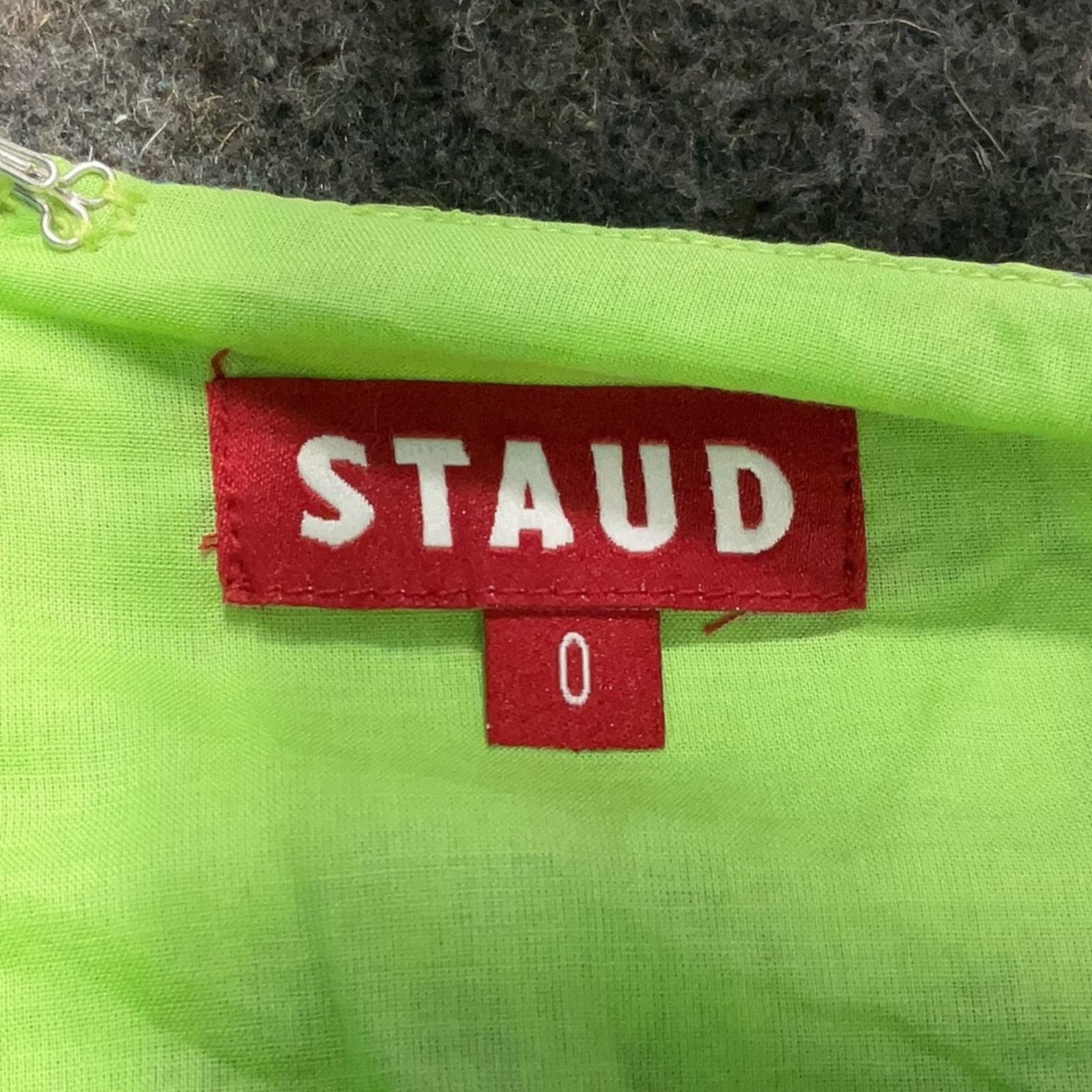 Staud Staud Ash Off-the-Shoulder Mini Dress - Size 0 - Green/Blue Size XS / US 0-2 / IT 36-38 - 5 Thumbnail