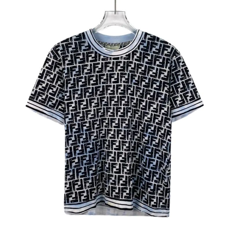 Fendi Fendi Blue Cotton T-Shirt for Women 0089 Size M / US 6-8 / IT 42-44 - 1 Thumbnail