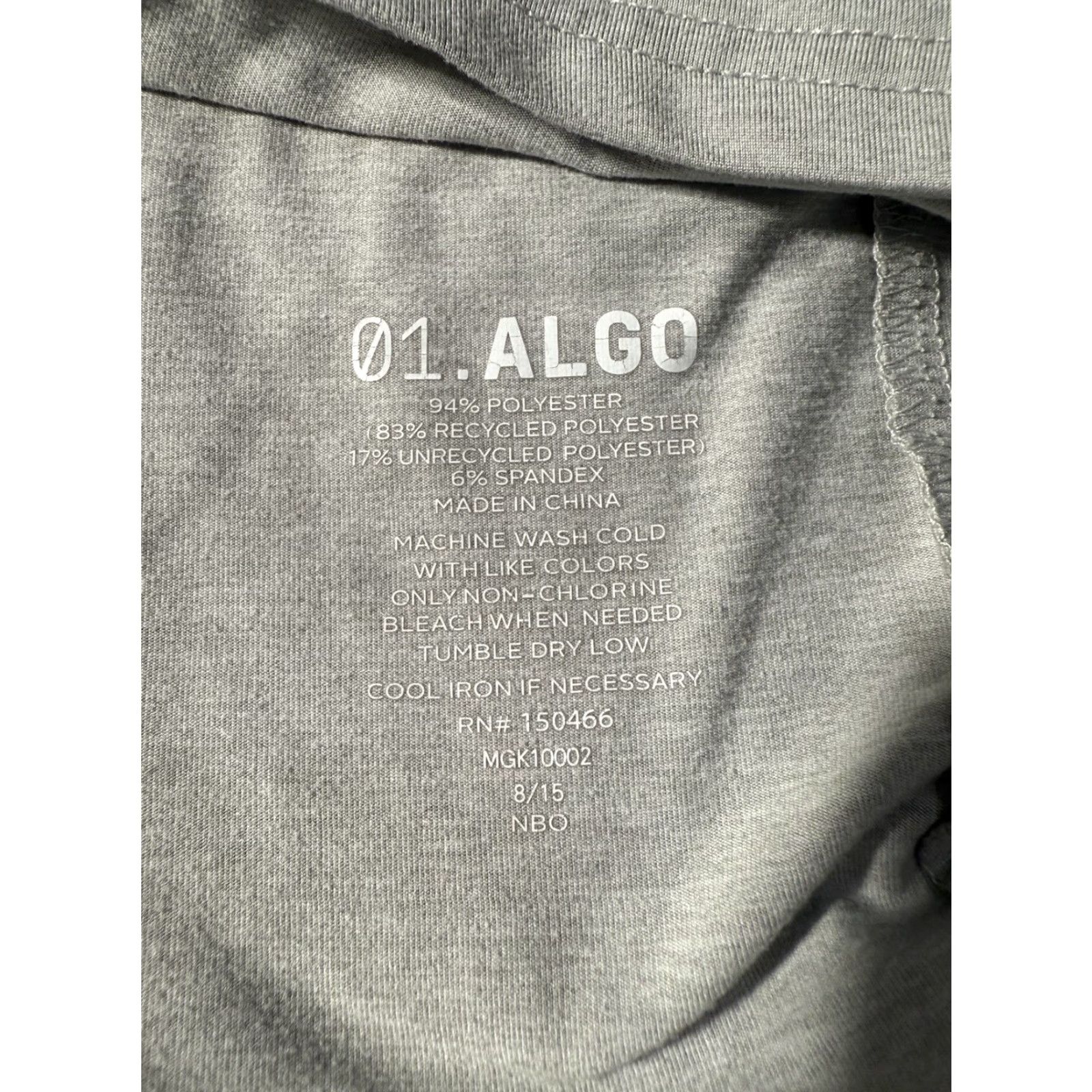 Vintage 01.algo Mens Henley Shirt - Button-Up Long Sleeve Thermal Quick Dry UV L Gray Size US L / EU 52-54 / 3 - 4 Thumbnail