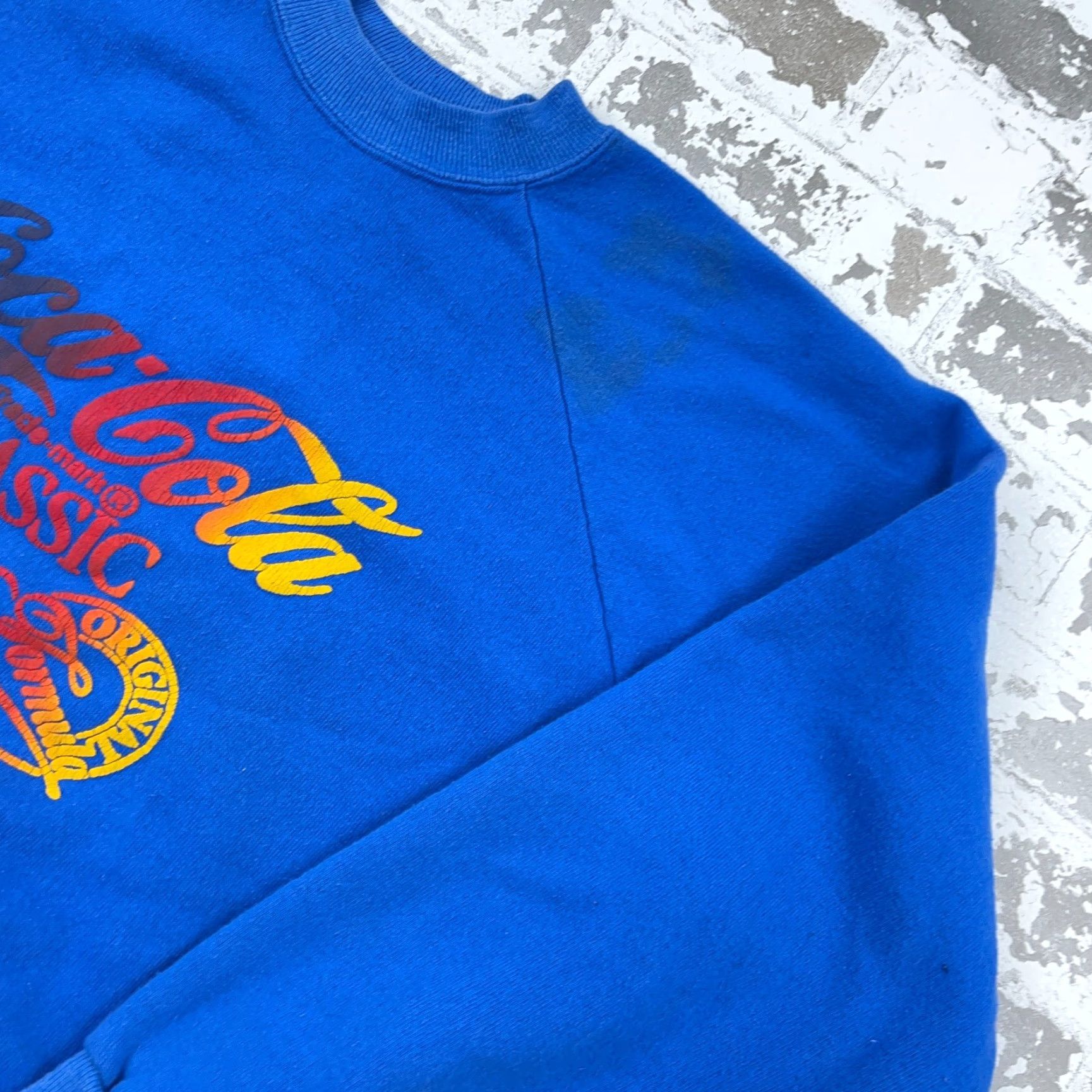 Vintage VINTAGE Coca Cola Sweatshirt Men Medium Blue Crew Neck Fleece 80s 90s Retro Logo Size US M / EU 48-50 / 2 - 6 Thumbnail