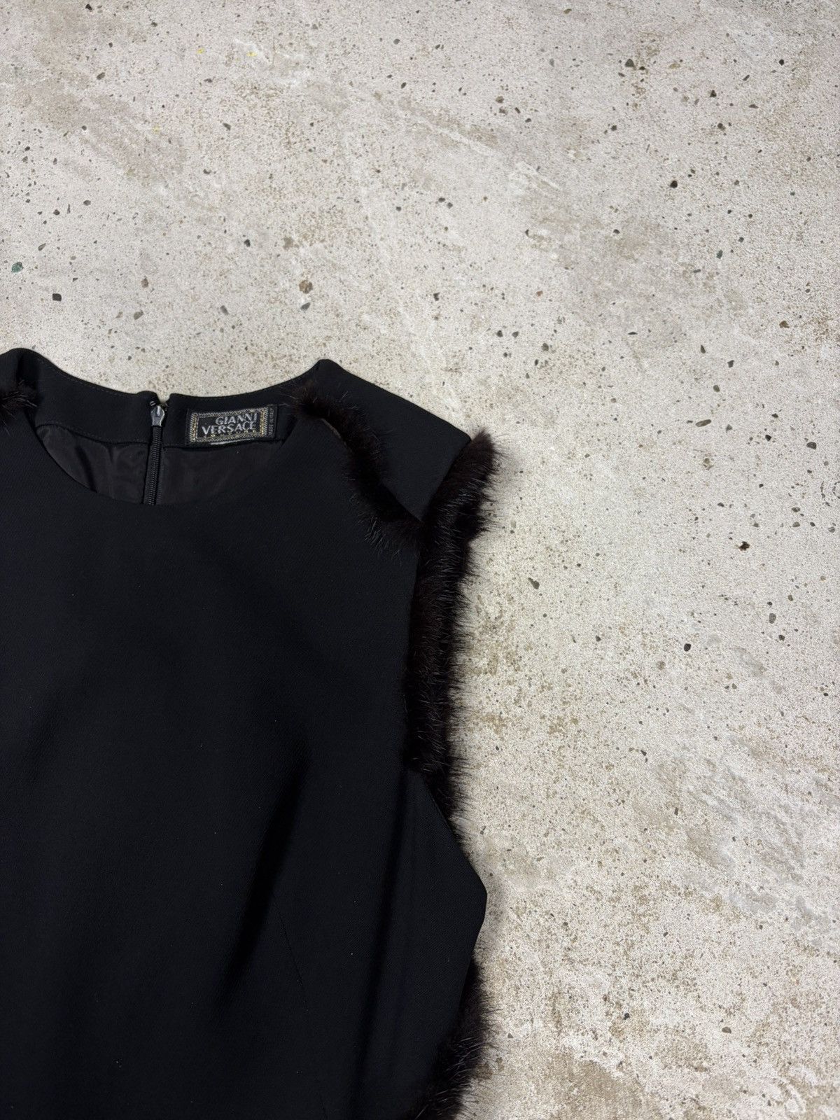 Versace F/W 1999 Gianni Versace by Donatella Mink Fur Pencil Dress Size S / US 4 / IT 40 - 6 Thumbnail