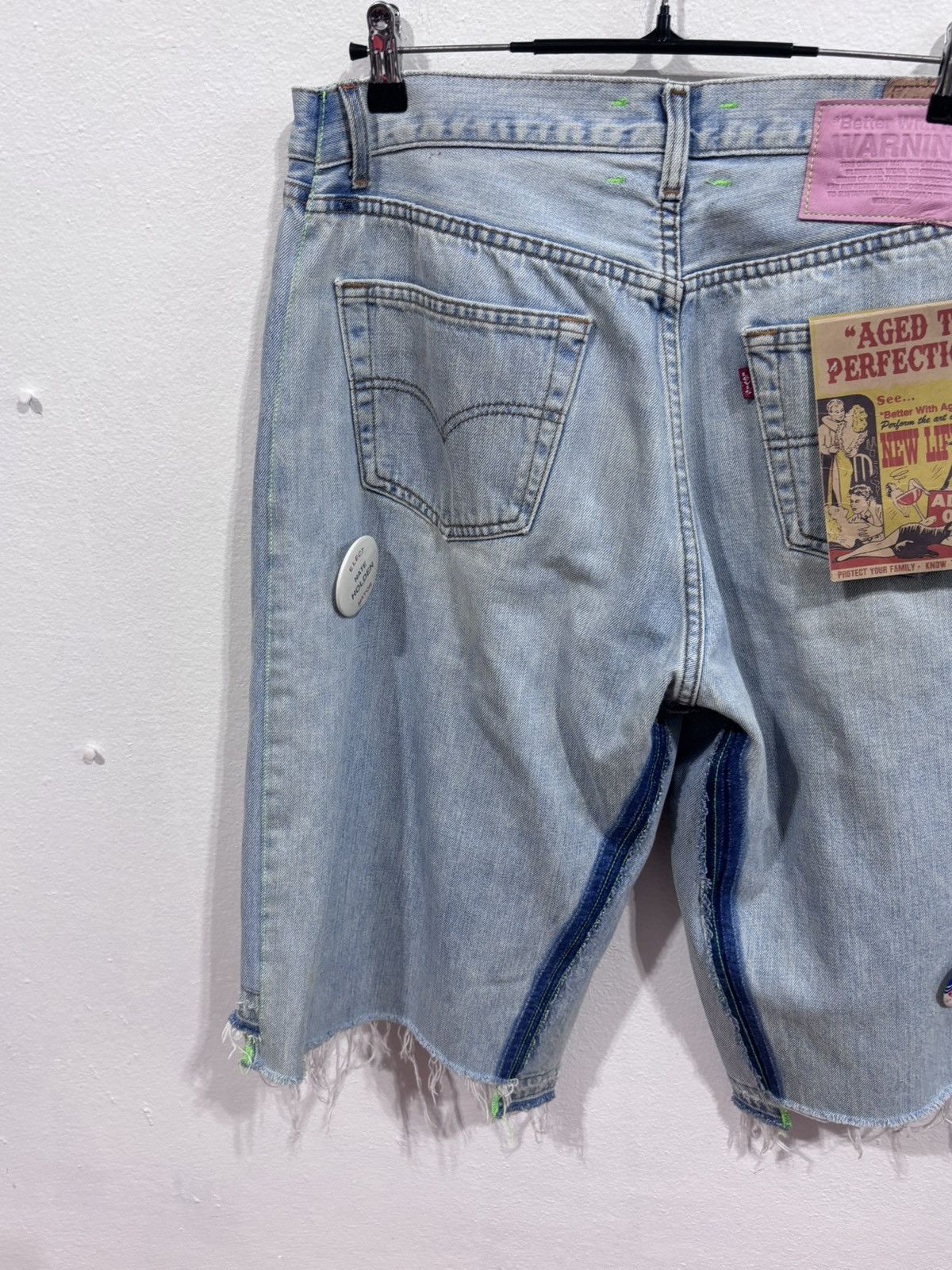 Better With Age Better With Age Denim Pin Shorts Size US 36 / EU 52 - 9 Thumbnail