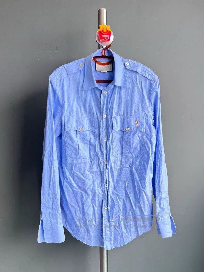 Gucci Gucci Piglet embroidered long-sleeved shirt Size US S / EU 44-46 / 1 - 1 Thumbnail