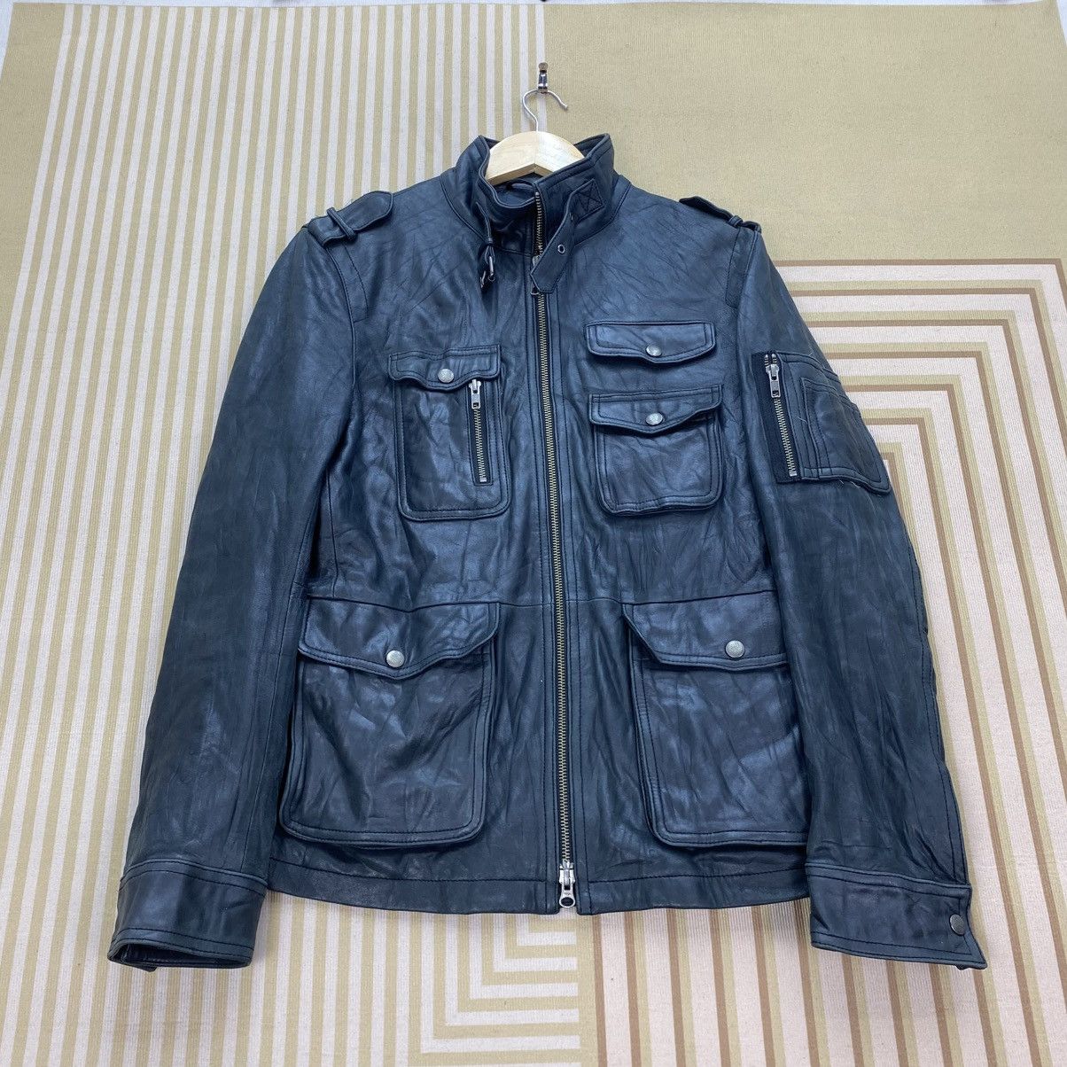 Japanese Brand 🌺if six was nine style Sheep Leather Biker Tactical Jacket Size US M / EU 48-50 / 2 - 1 Thumbnail