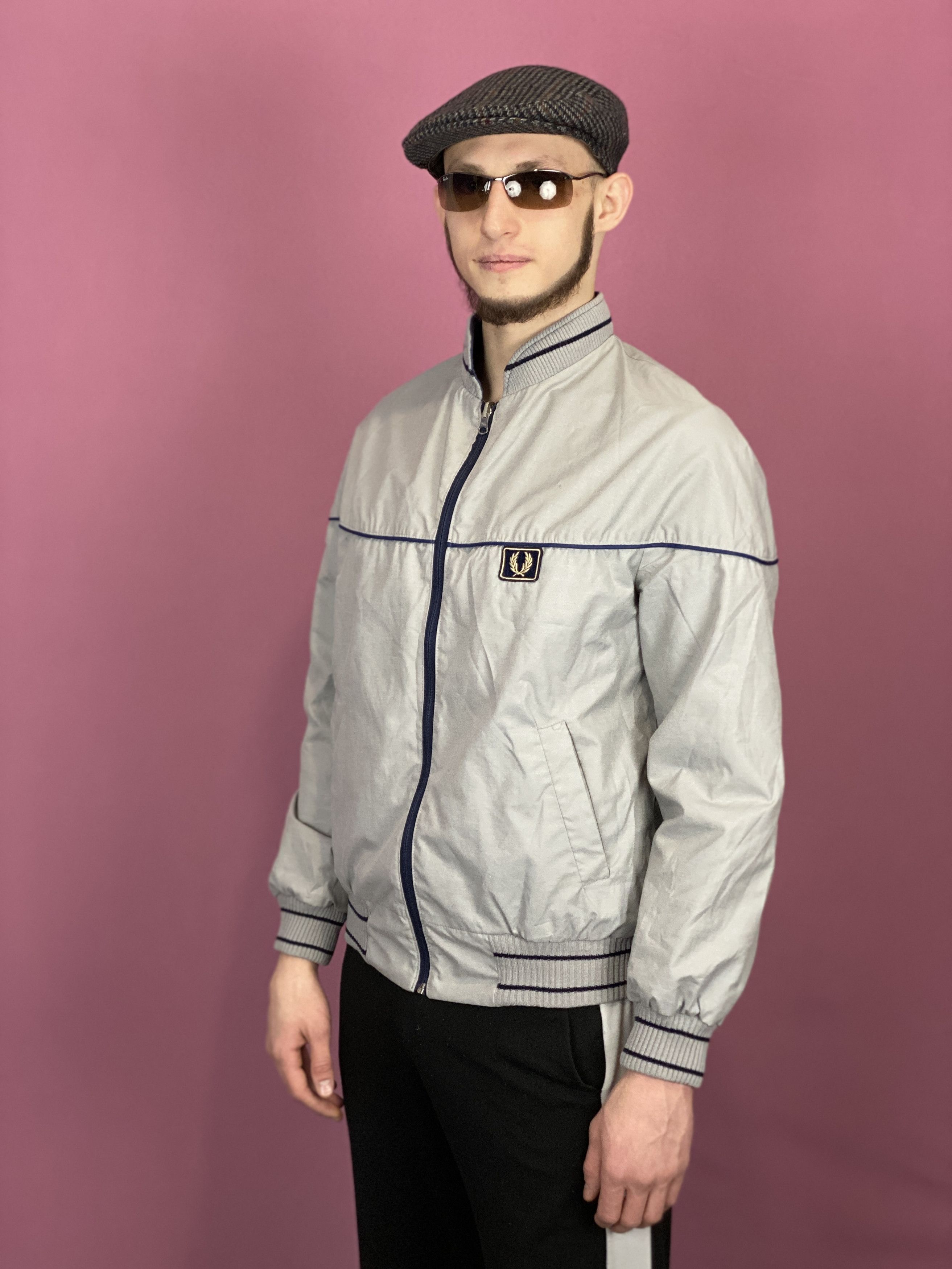 Fred Perry × Vintage 90s Fred Perry Vintage Men's Bomber Reversible Jacket Size US M / EU 48-50 / 2 - 4 Thumbnail