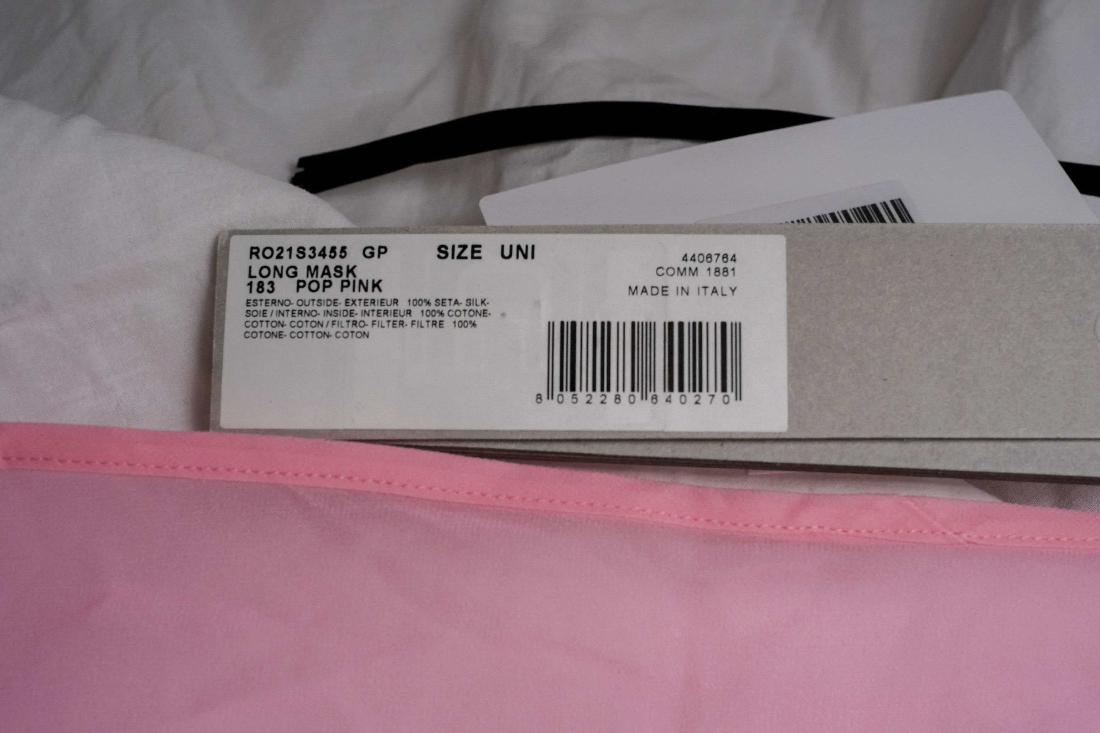 Rick Owens Rick Owens PHLEGETHON SS21 LONG MASK 183 POP PINK Size ONE SIZE - 7 Thumbnail