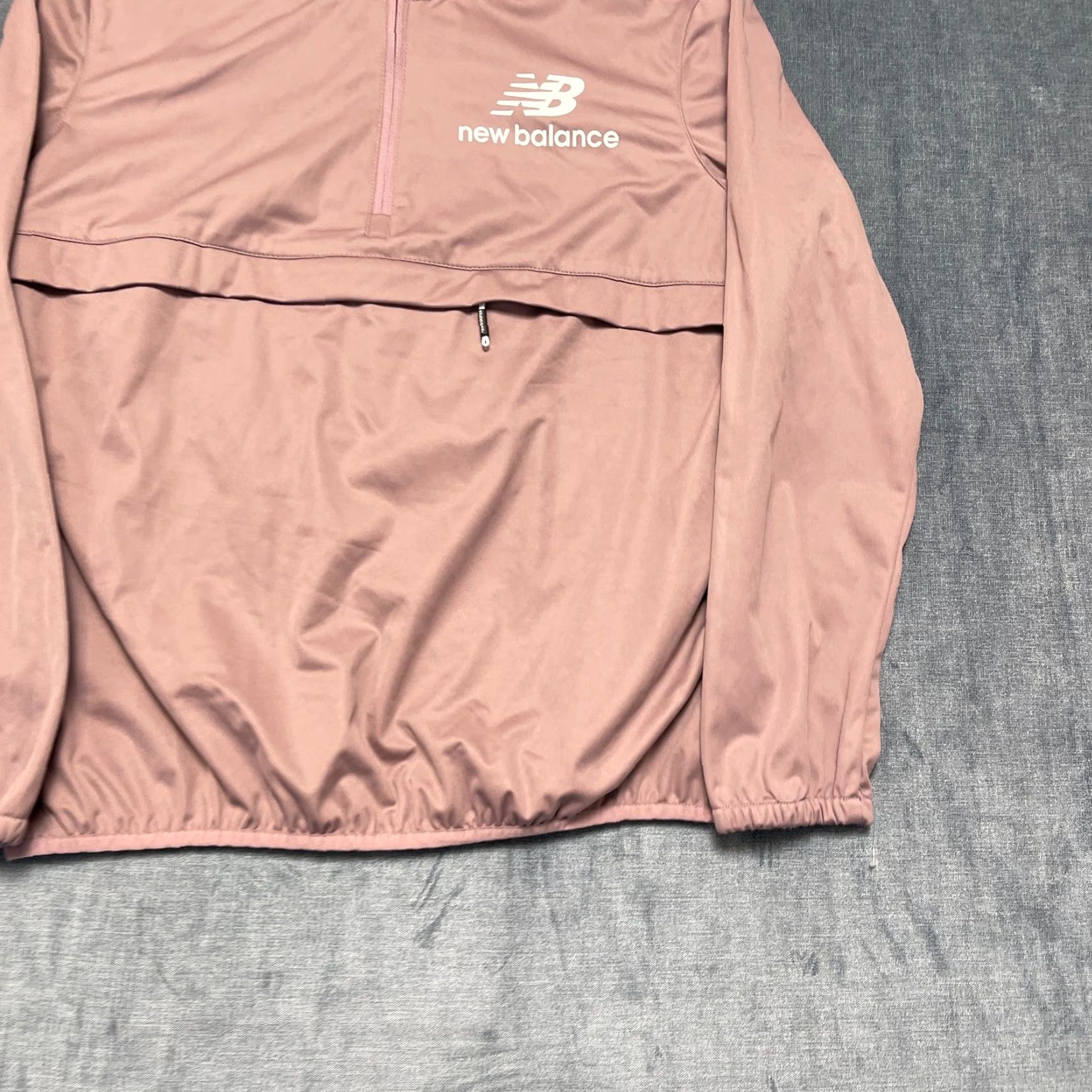 Nike New Balance Windbreaker Jacket Womens 2XL Pink Performance Hooded Quarter Zip Size XXL / US 16-18 / IT 52-54 - 2 Thumbnail