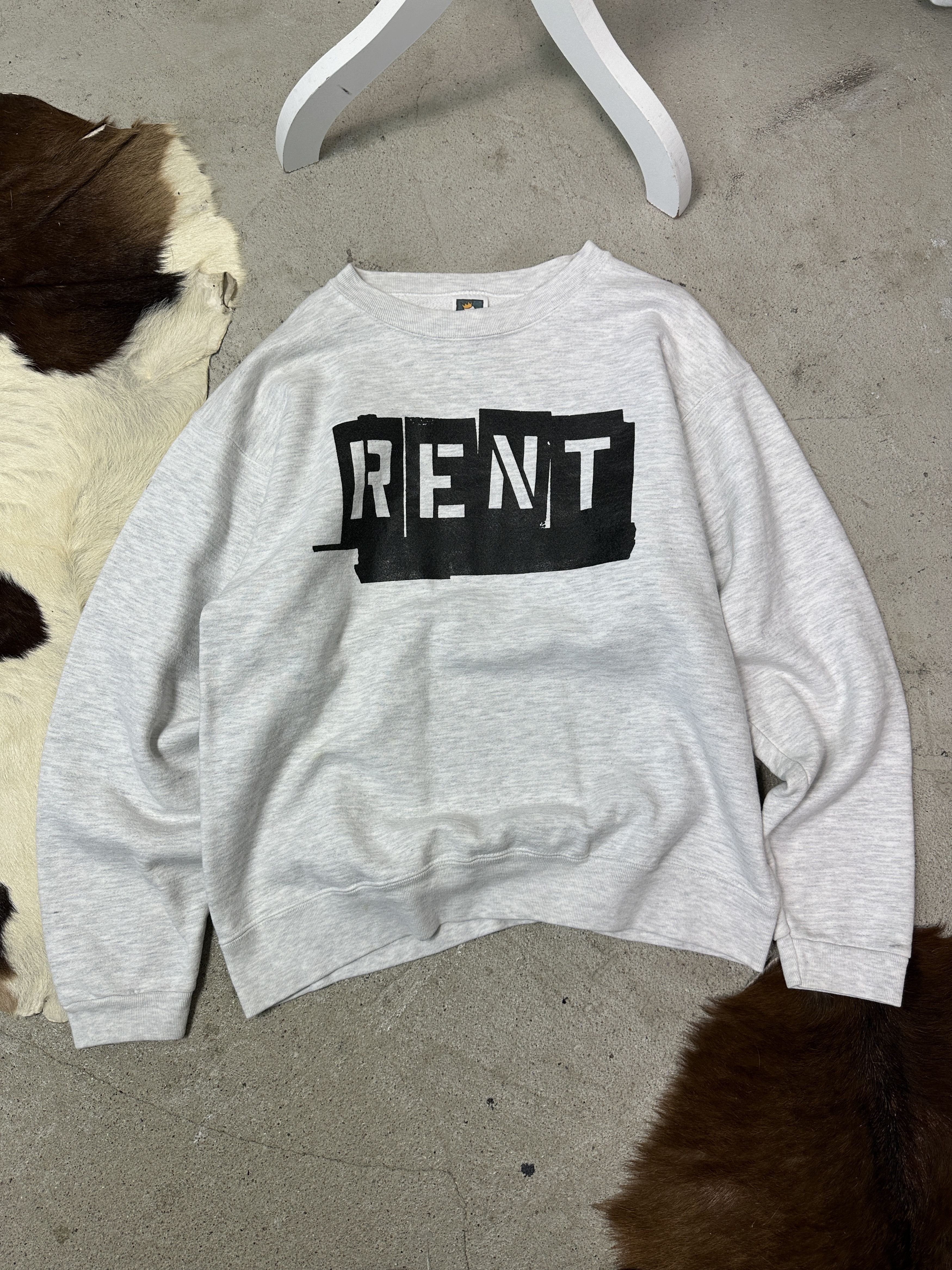 Vintage Vintage Sporty Streetwear Old School RENT Sweatshirt 90s Size US L / EU 52-54 / 3 - 1 Thumbnail