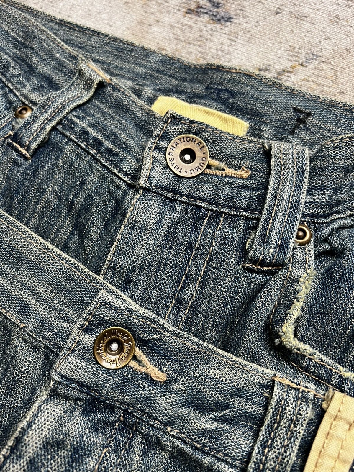 PPFM Gumu Japan Mudmax Double Waist Flared Jeans Size US 31 - 5 Thumbnail