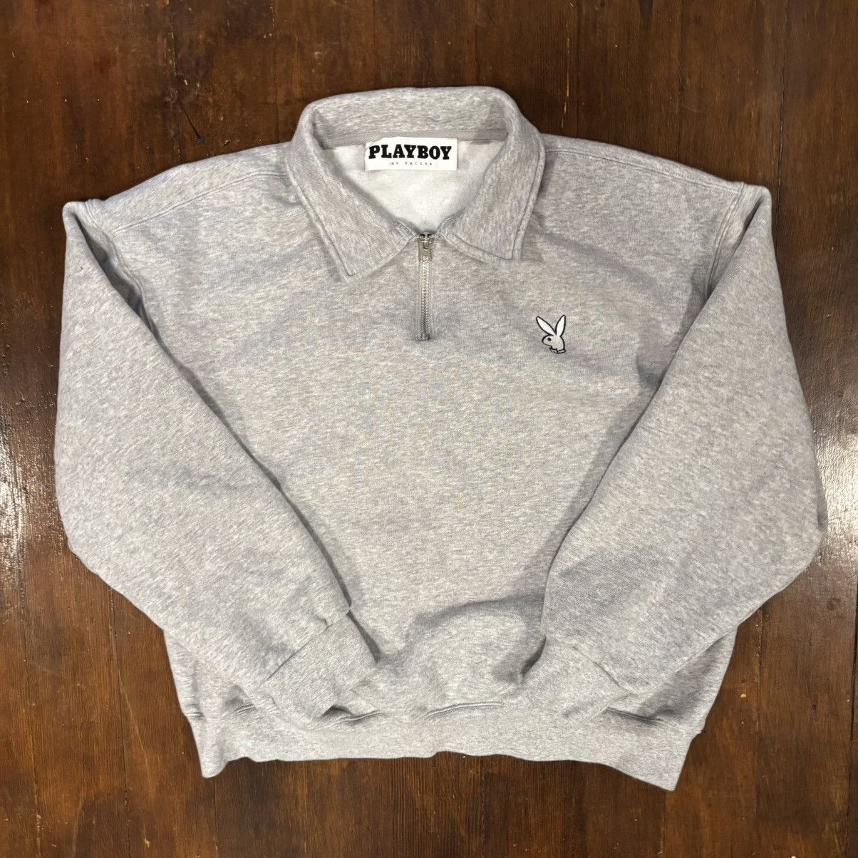 Playboy Quarter Zip PlayBoy sweater Grey Size S / US 4 / IT 40 - 1 Thumbnail