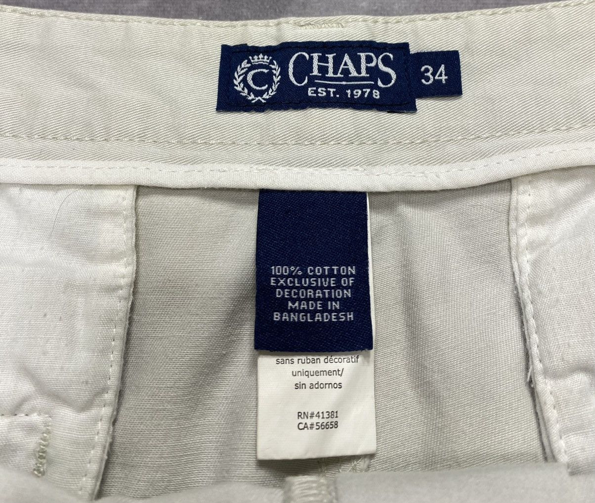 Chaps Vintage Chaps Light Khaki Anchor Cotton Chino Shorts Size US 34 / EU 50 - 4 Thumbnail