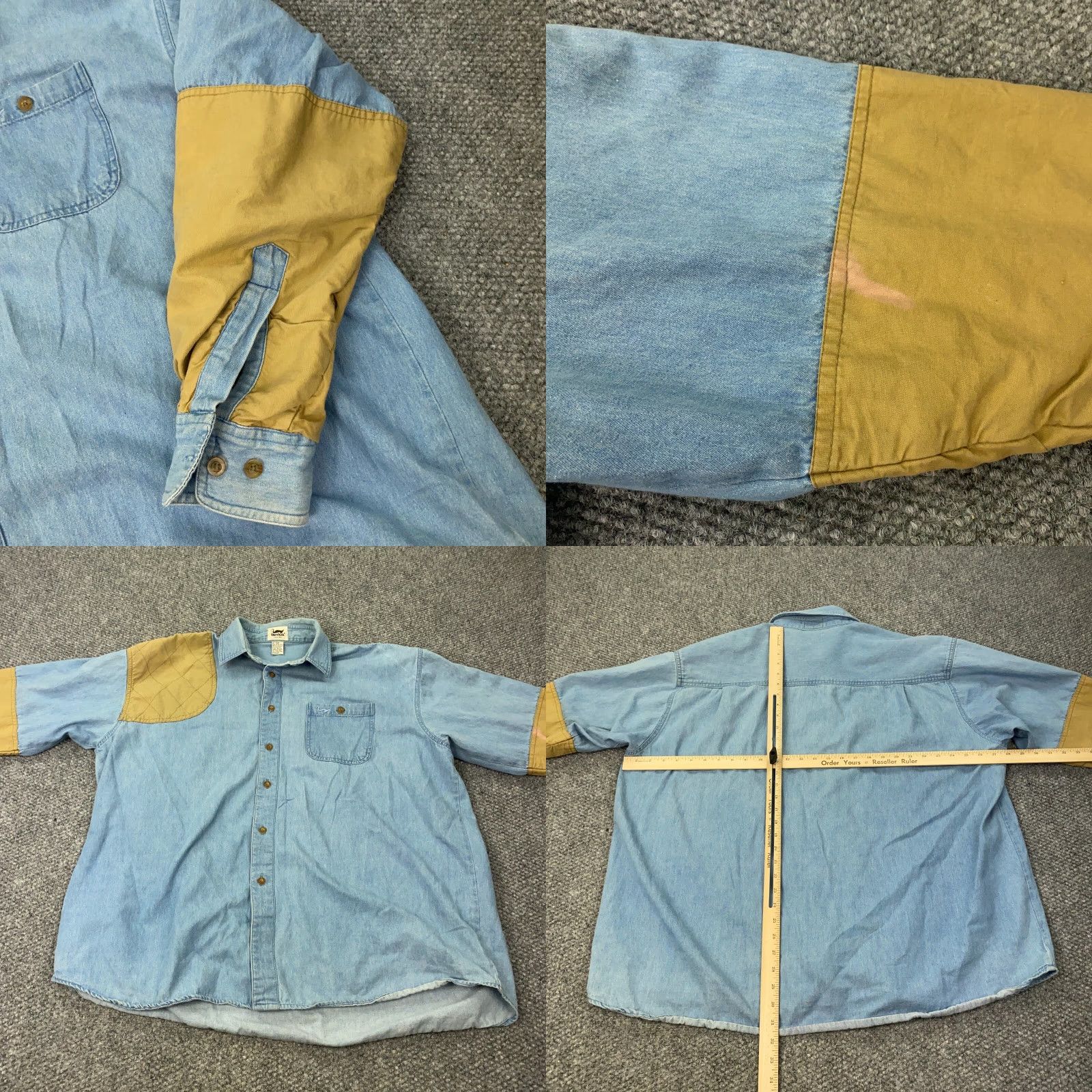 Denime VINTAGE Duxbak Denim Hunting Shirt Mens 2XL Blue Long Sleeve Casual Outdoor Workwear Size US XXL / EU 58 / 5 - 8 Thumbnail