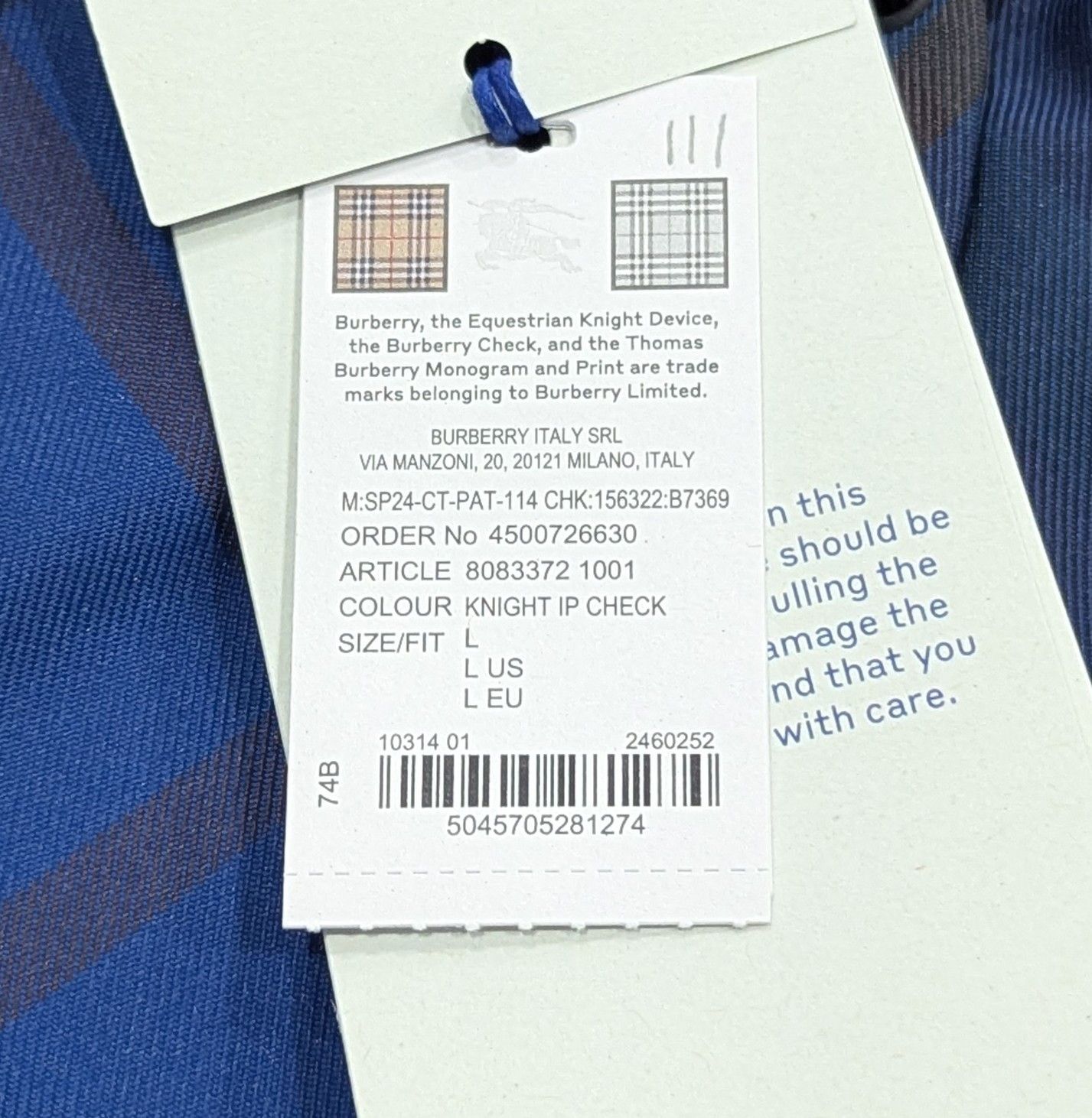 Burberry Burberry Wool Checkered Trousers Pants Blue Large Size US 34 / EU 50 - 11 Thumbnail