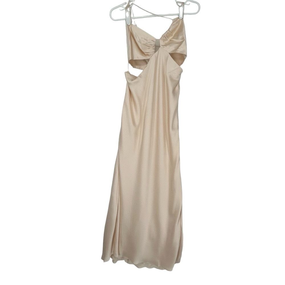 Other THE SEI SLANT BIAS SILK MAXI DRESS WOMENS SIZE 10 100% SILK Size L / US 10 / IT 46 - 3 Thumbnail