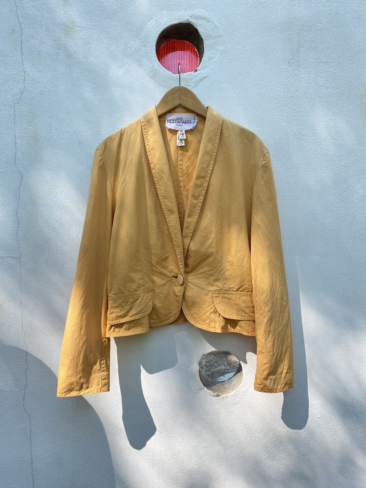 Designer FRANCO MONTANARINI Yellow Blazer Jacket Size ONE SIZE - 15 Thumbnail