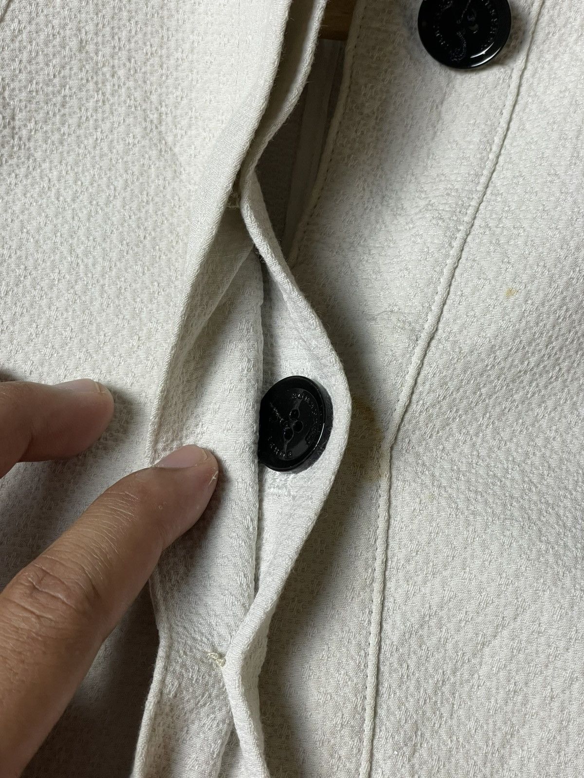 Burberry × Designer × Vintage Burberry London Cotton Crop Outerwear Coat (103) Size XS / US 0-2 / IT 36-38 - 10 Thumbnail