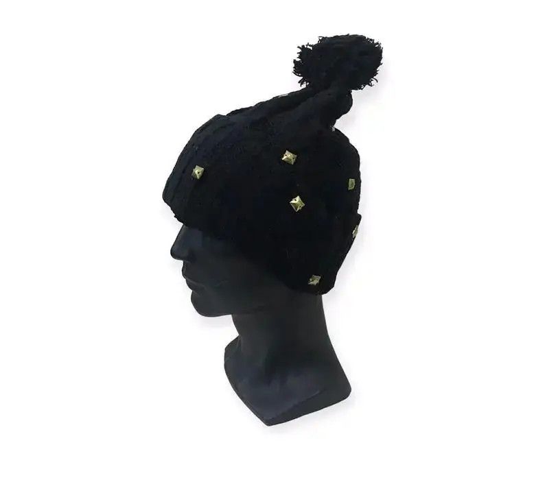 Japanese Brand Japanese Brand Punk Spark Bobble Beanie Hat Size ONE SIZE - 1 Thumbnail
