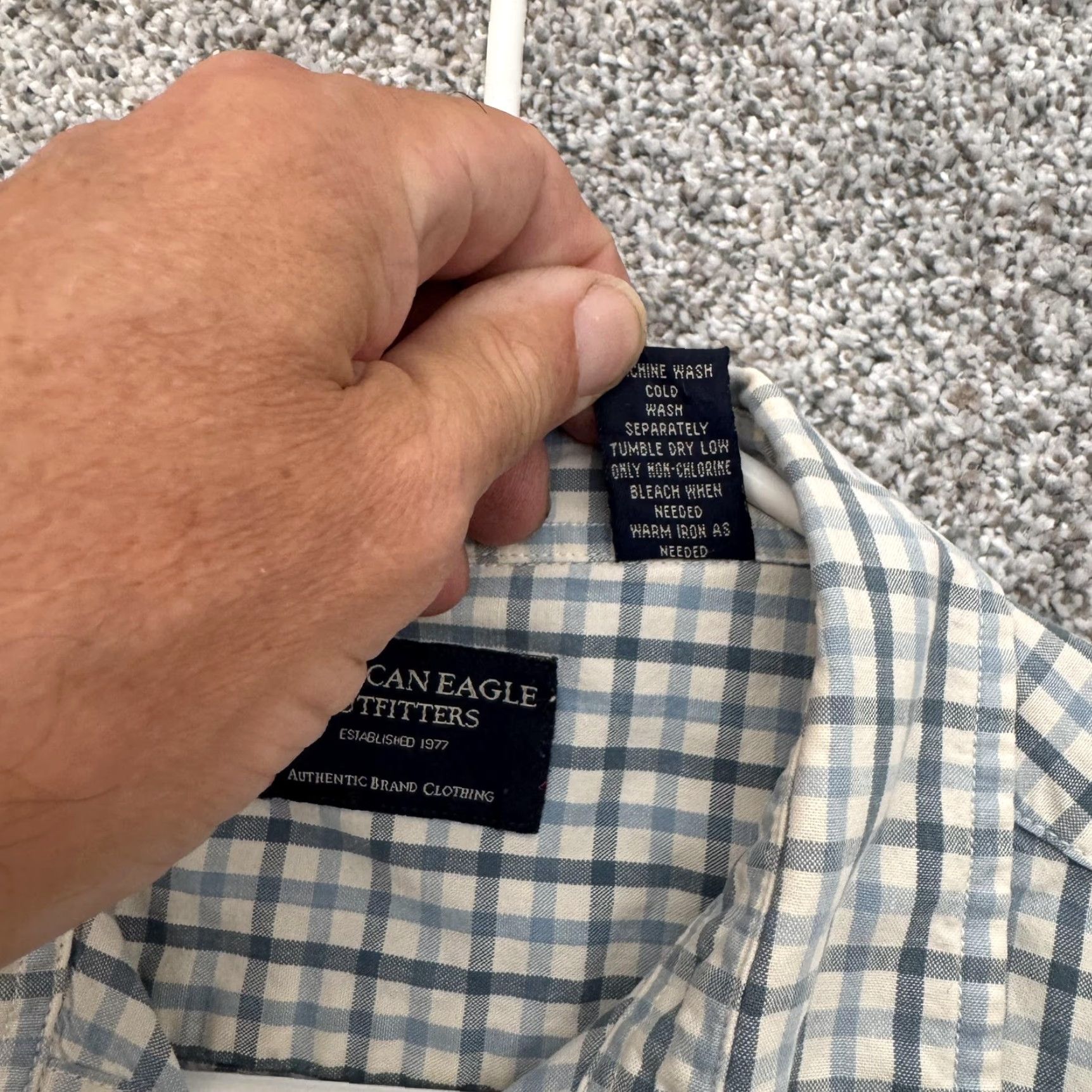 American Eagle Outfitters VINTAGE American Eagle Outfitters Plaid Button-Up Shirt L Mens 90s Preppy Blue Cotton Short Sleeve Grunge Streetwear Size US L / EU 52-54 / 3 - 5 Thumbnail