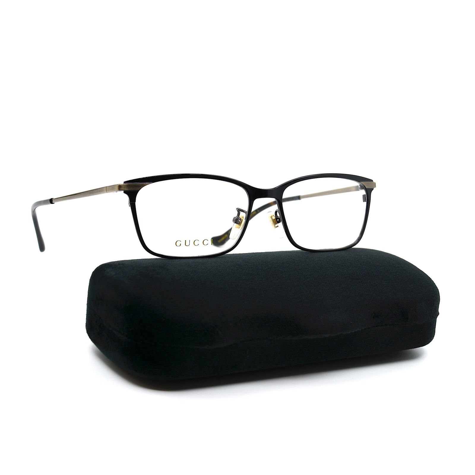 Gucci NEW GUCCI GG1130OJ 001 TITANIUM BLACK EYEGLASSES FRAME Size ONE SIZE - 1 Thumbnail