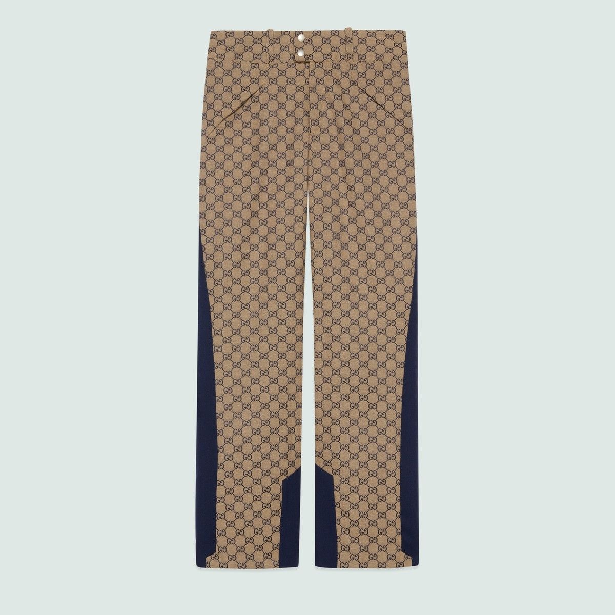Gucci o1w1db10725 GG Canvas Pant in Beige/Blue Size US 36 / EU 52 - 1 Thumbnail