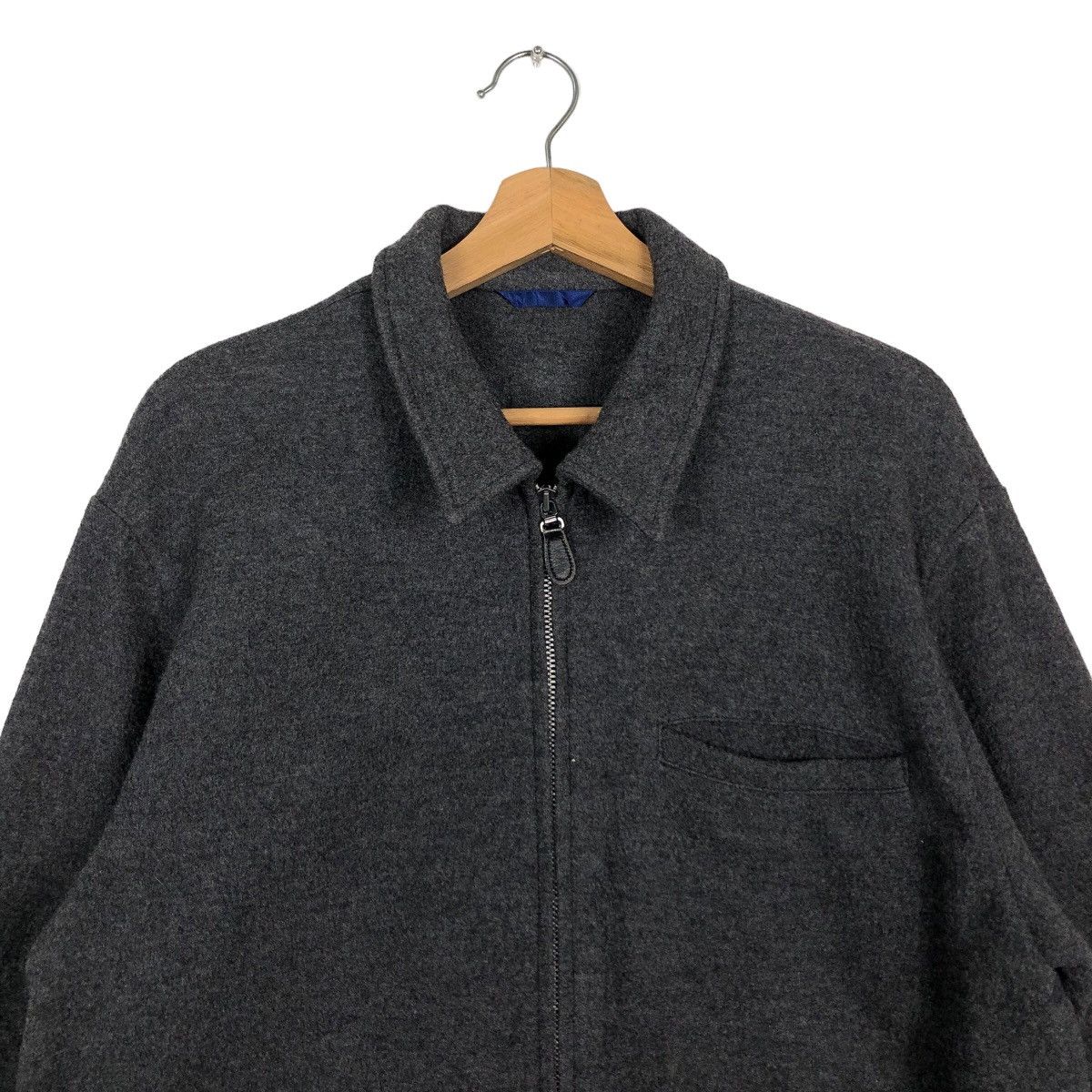 Issey Miyake 🔥Rich Grey - Vintage Wool Work Zipper Jacket Zephyr Japan Size US L / EU 52-54 / 3 - 2 Thumbnail