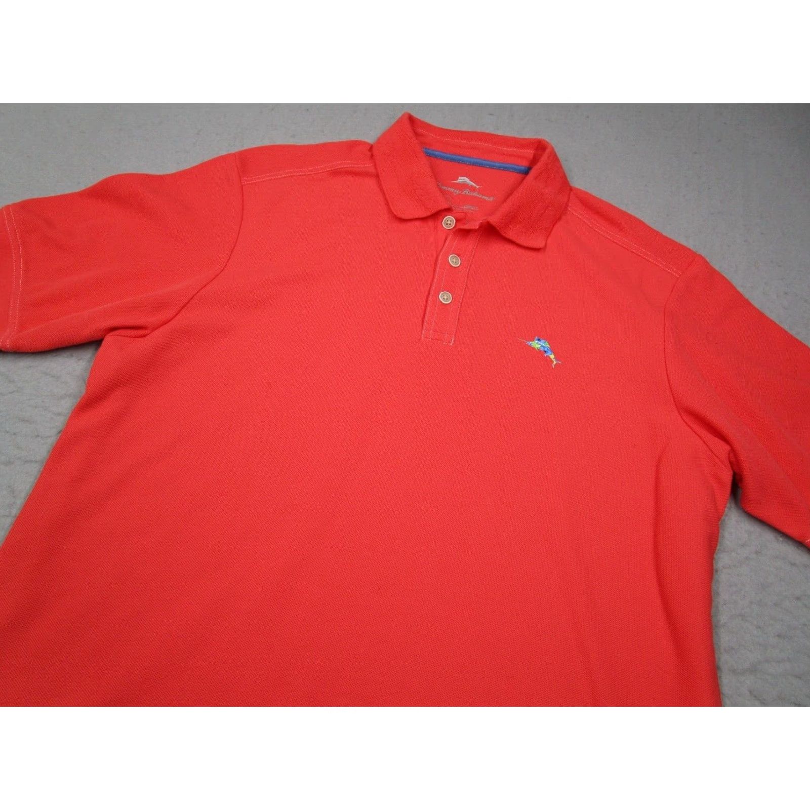 Tommy Bahama Tommy Bahama Shirt Medium Orange Supima Blend Golf Marlin Resort Travel Mens Size US M / EU 48-50 / 2 - 2 Thumbnail