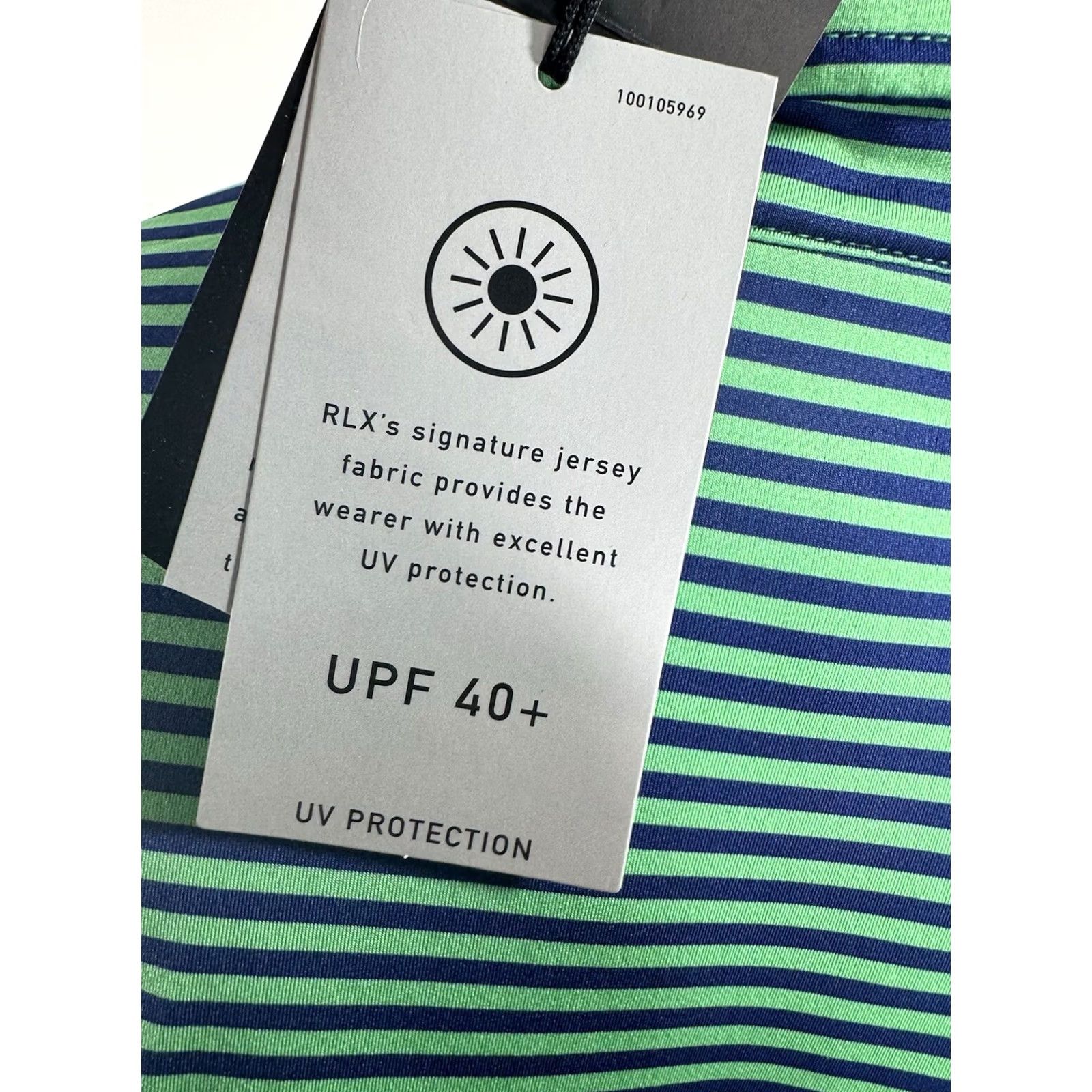 Ralph Lauren Ralph Lauren Polo Golf Shirt Striped UV / Wicking L - RLX RALPH LAUREN - NEW with TAGS - Men’s Polo Shirt Blue / Green Size US L / EU 52-54 / 3 - 5 Thumbnail