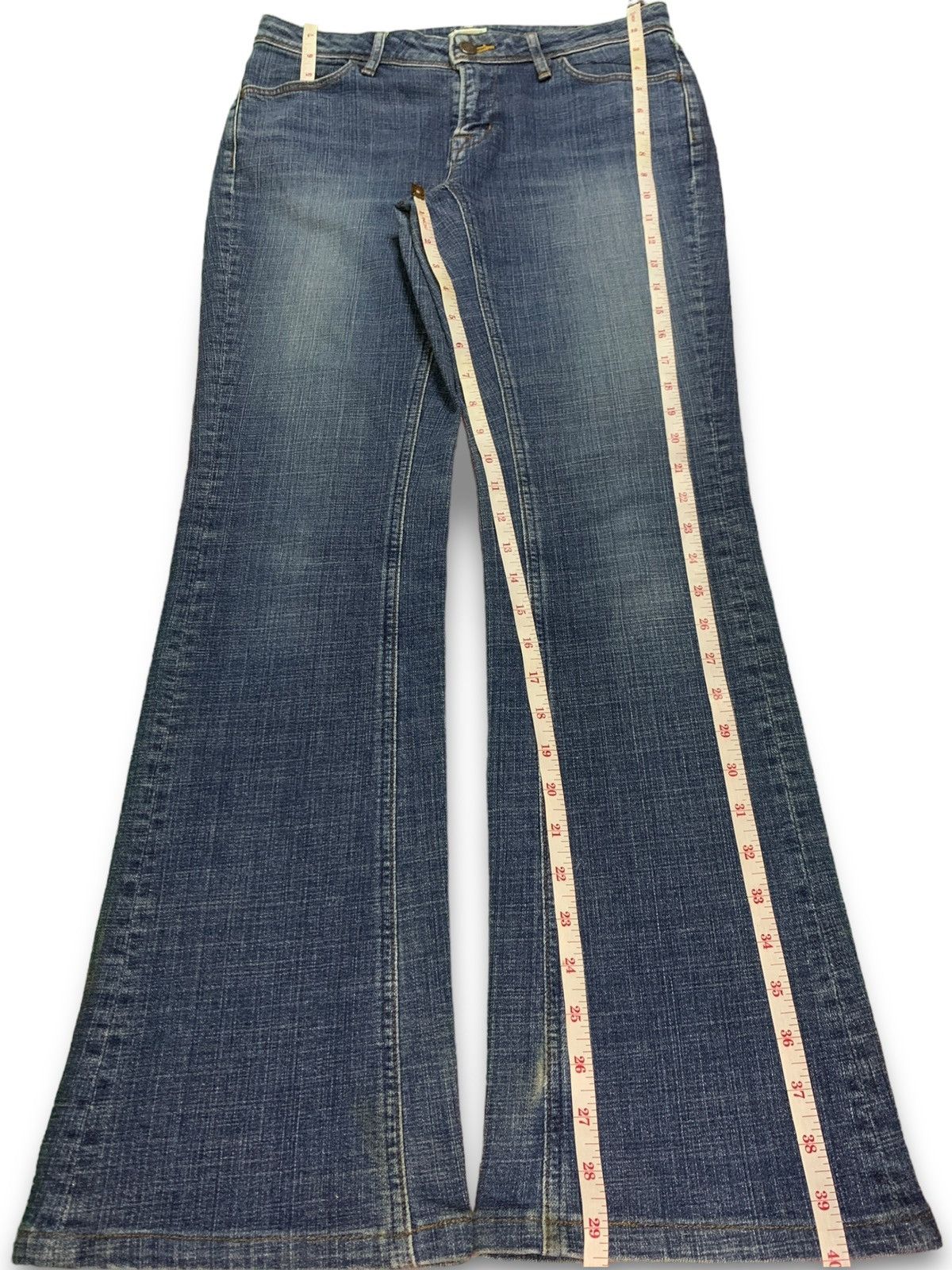Japanese Brand Vintage Japanese Brand Faded Wash Flare Style Jeans Size 31" - 12 Thumbnail