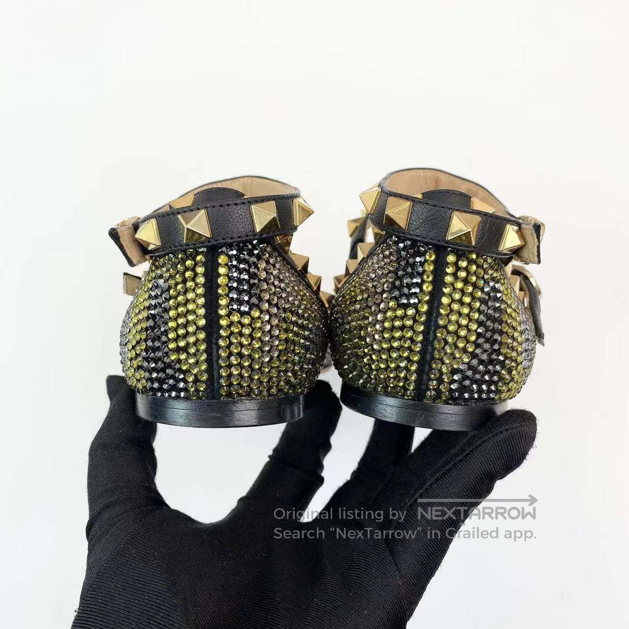 Valentino Valentino Fancy colored diamond studded flats| Size US 7.5 / IT 37.5 - 5 Thumbnail