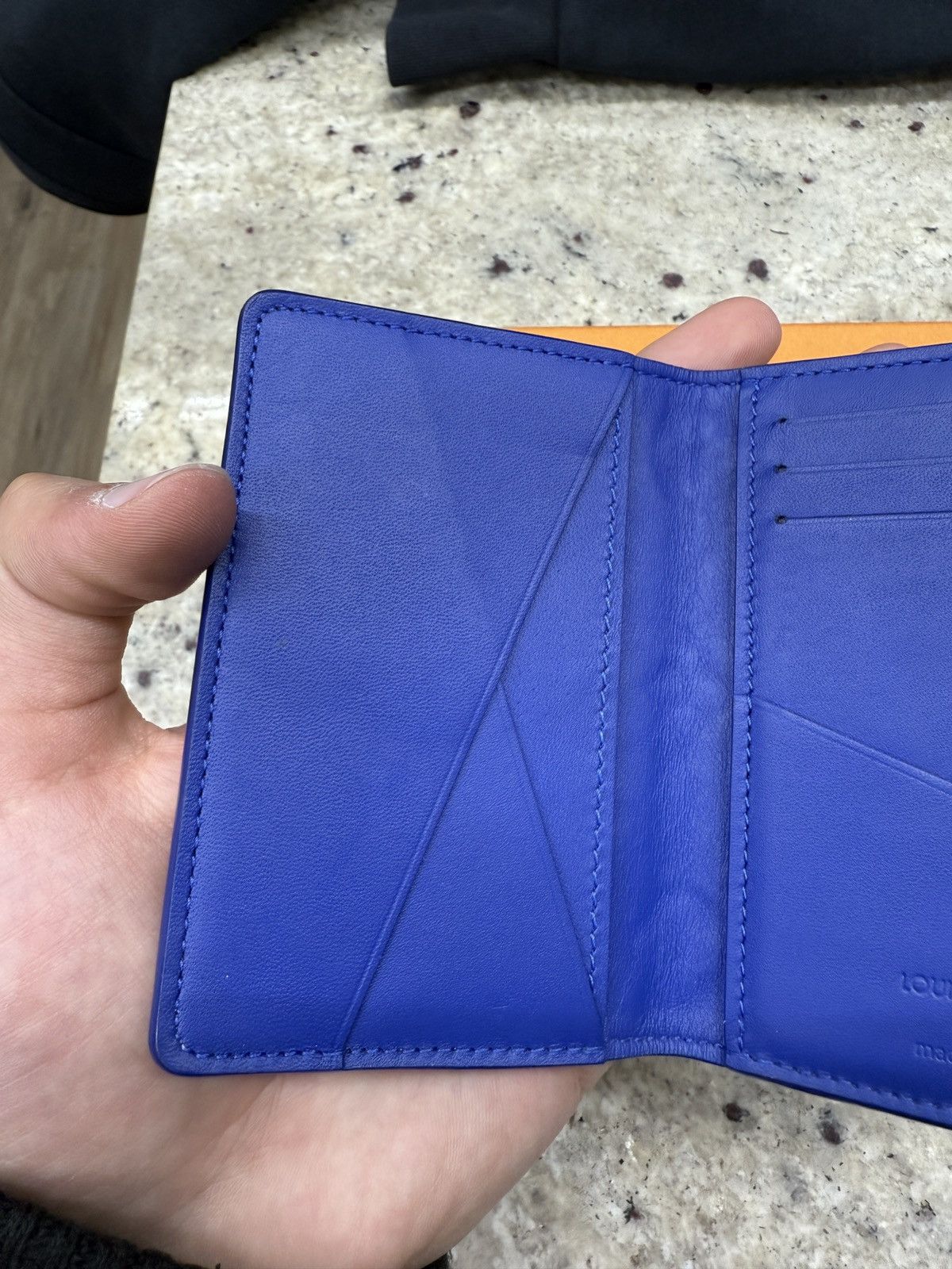 Louis Vuitton Louis Vuitton Navy Blue Monogram Card Holder Size ONE SIZE - 6 Thumbnail